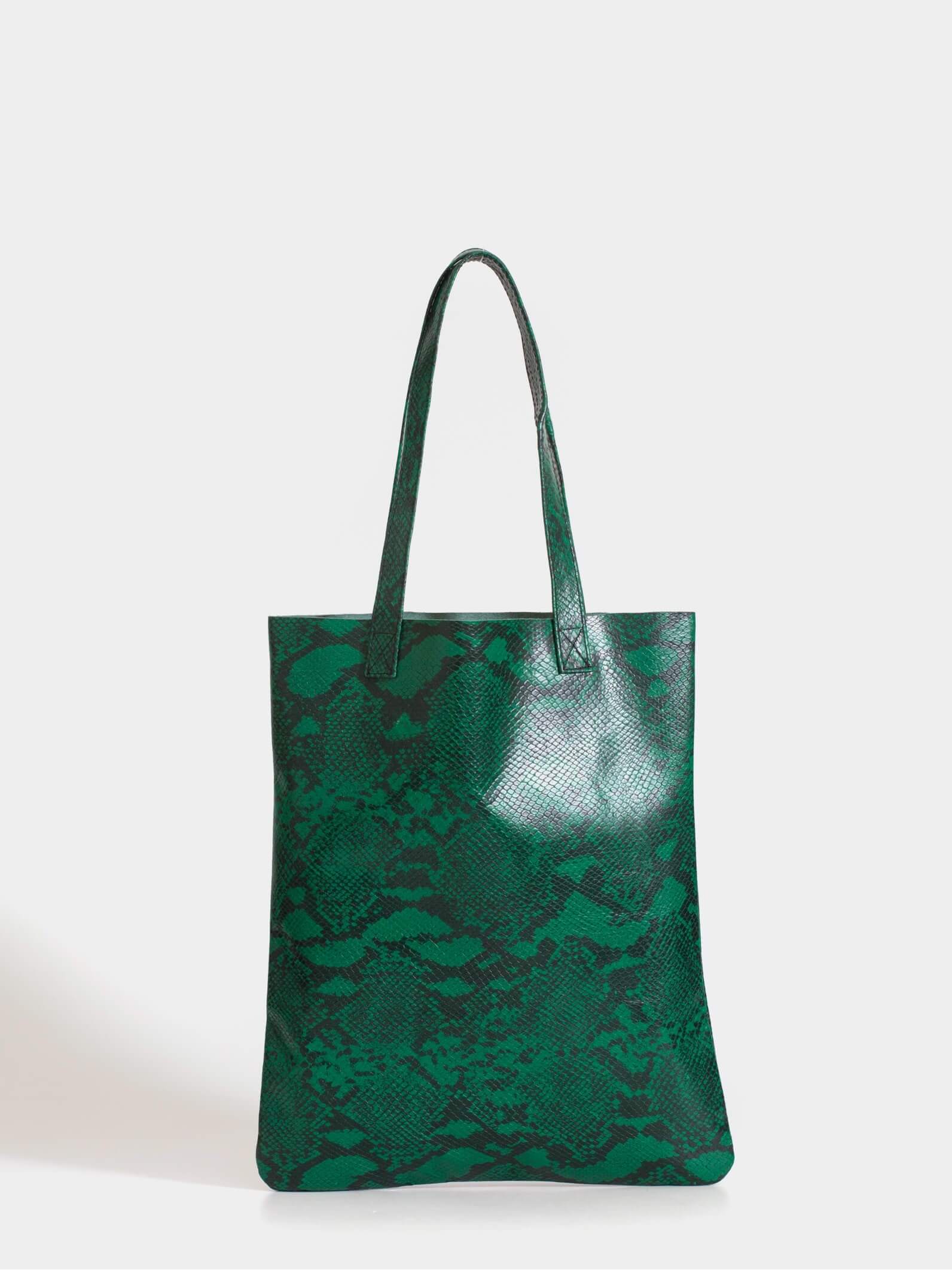 Tote Bag Verde de Cuero Génova
