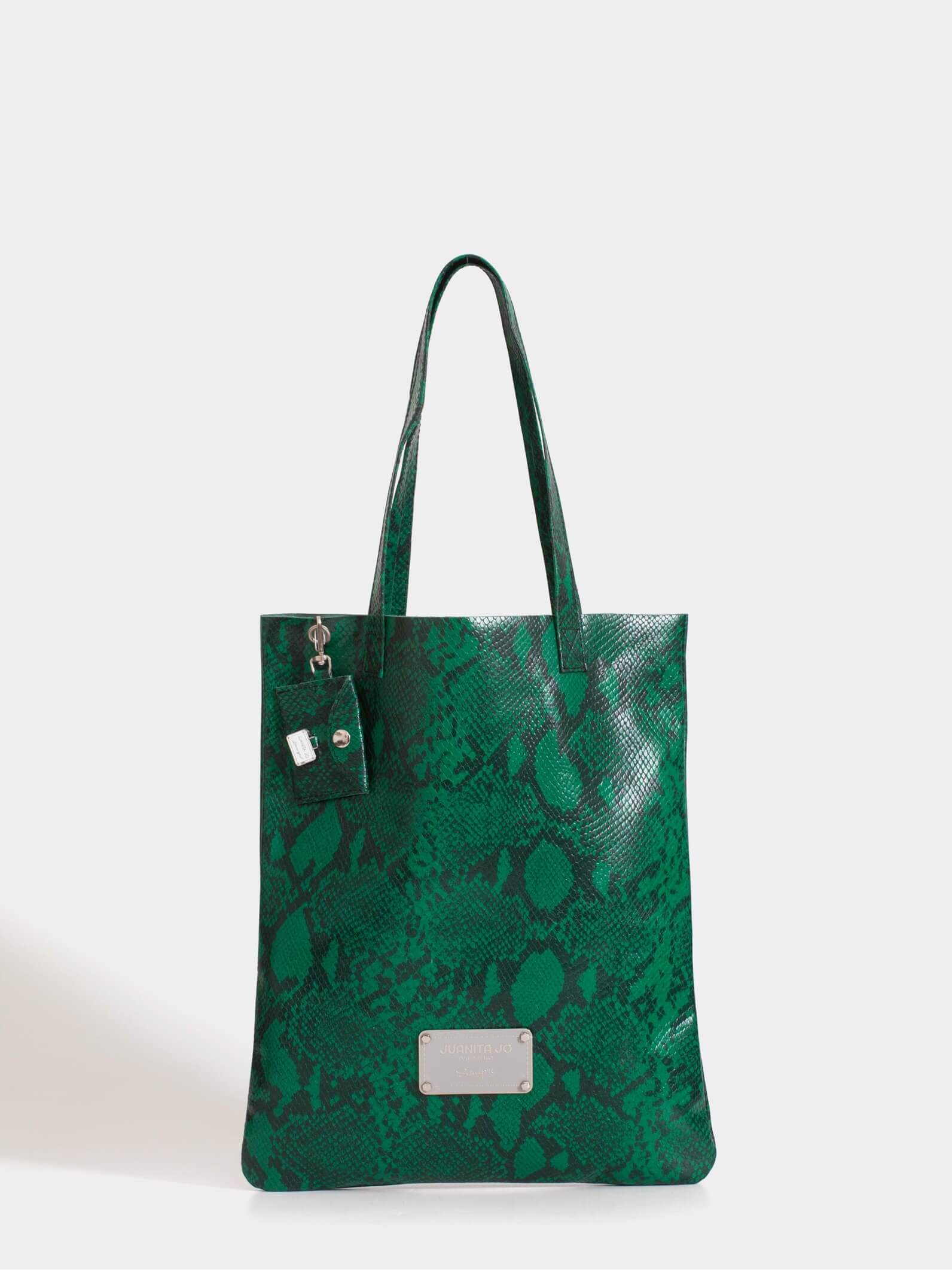 Tote Bag Verde de Cuero Génova