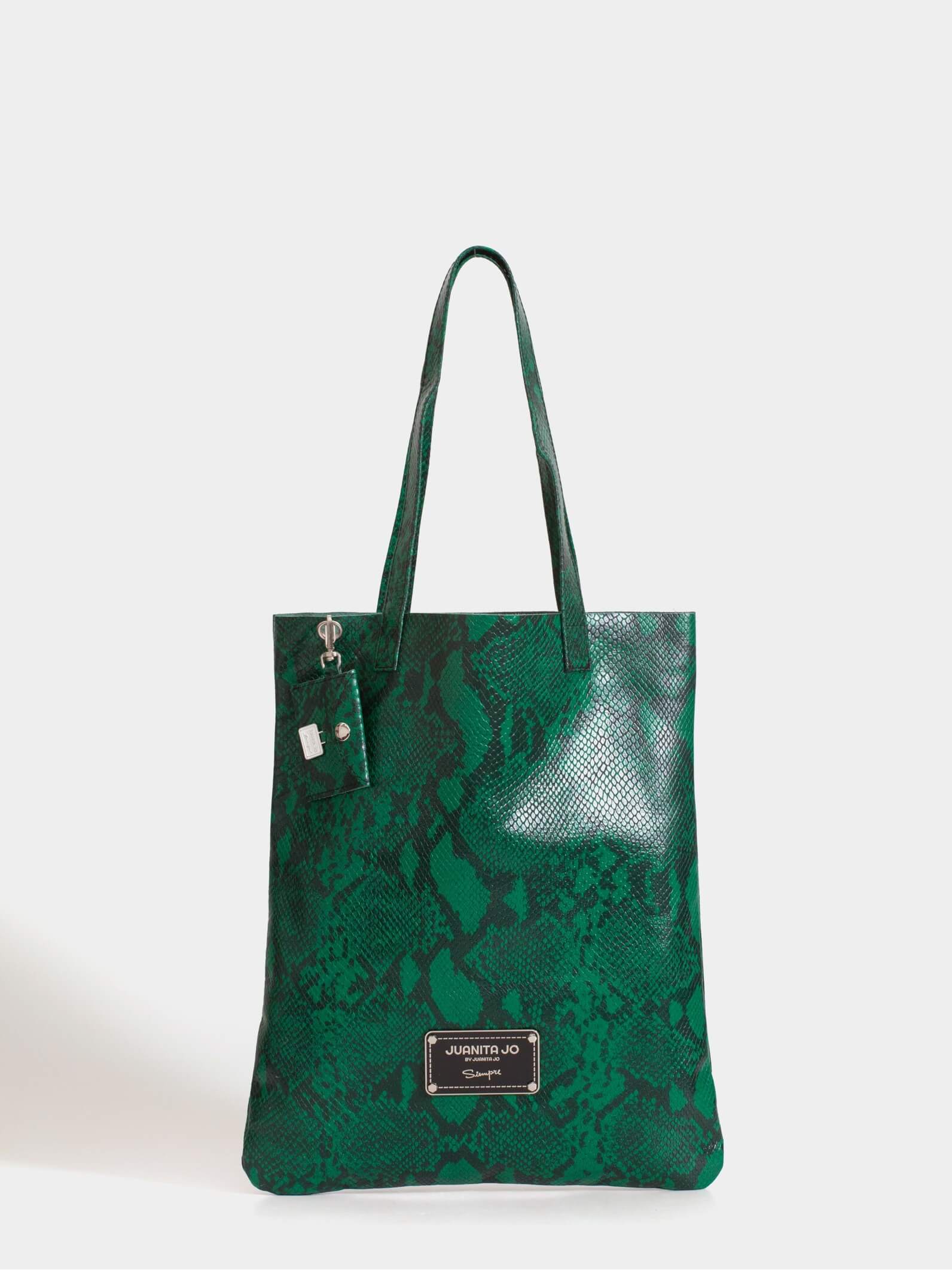 Tote Bag de Cuero Verde Génova