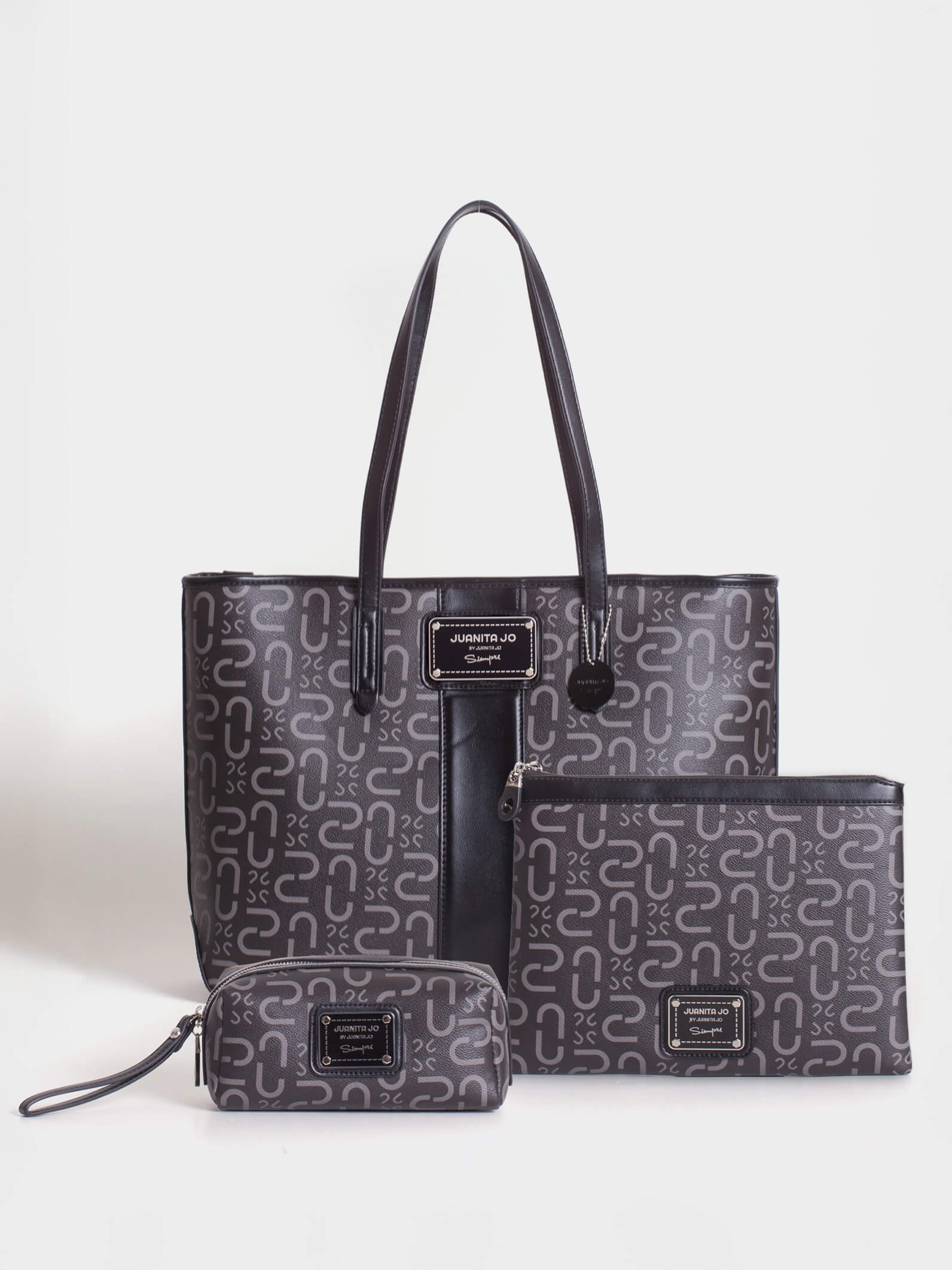 Set Monogram x 3: Cartera Shopper + Sobre de mano + Neceser