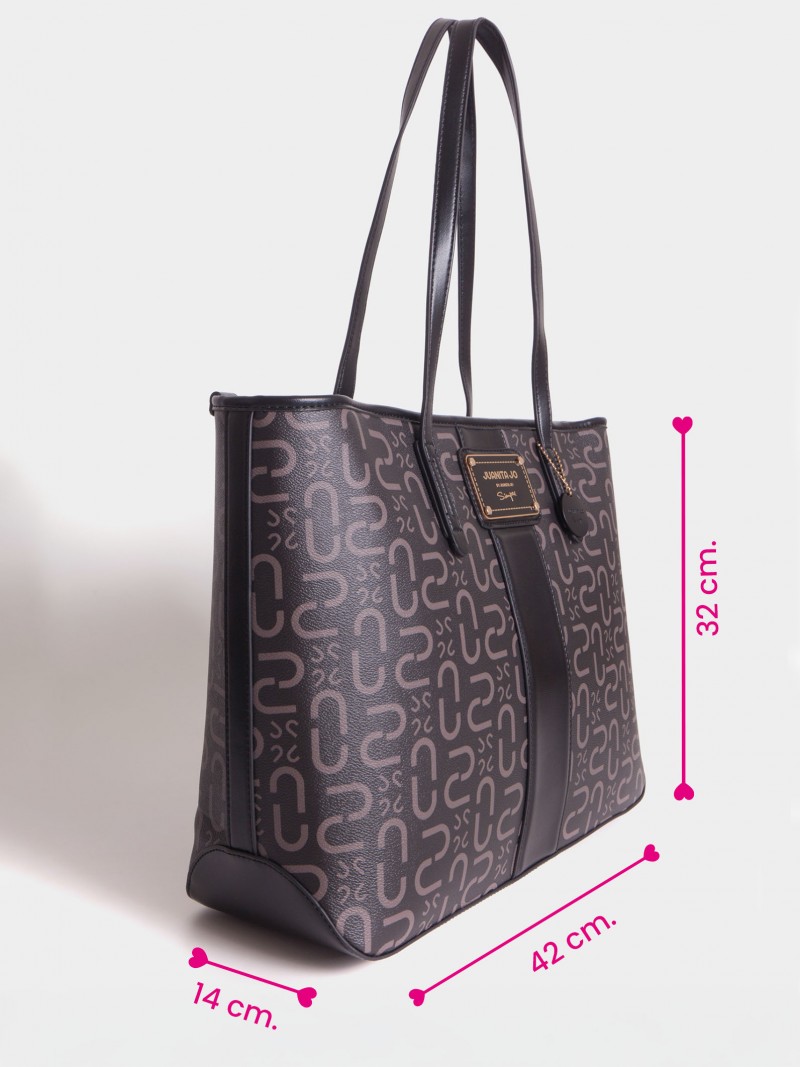 Cartera Shopper con herrajes dorados Monogram