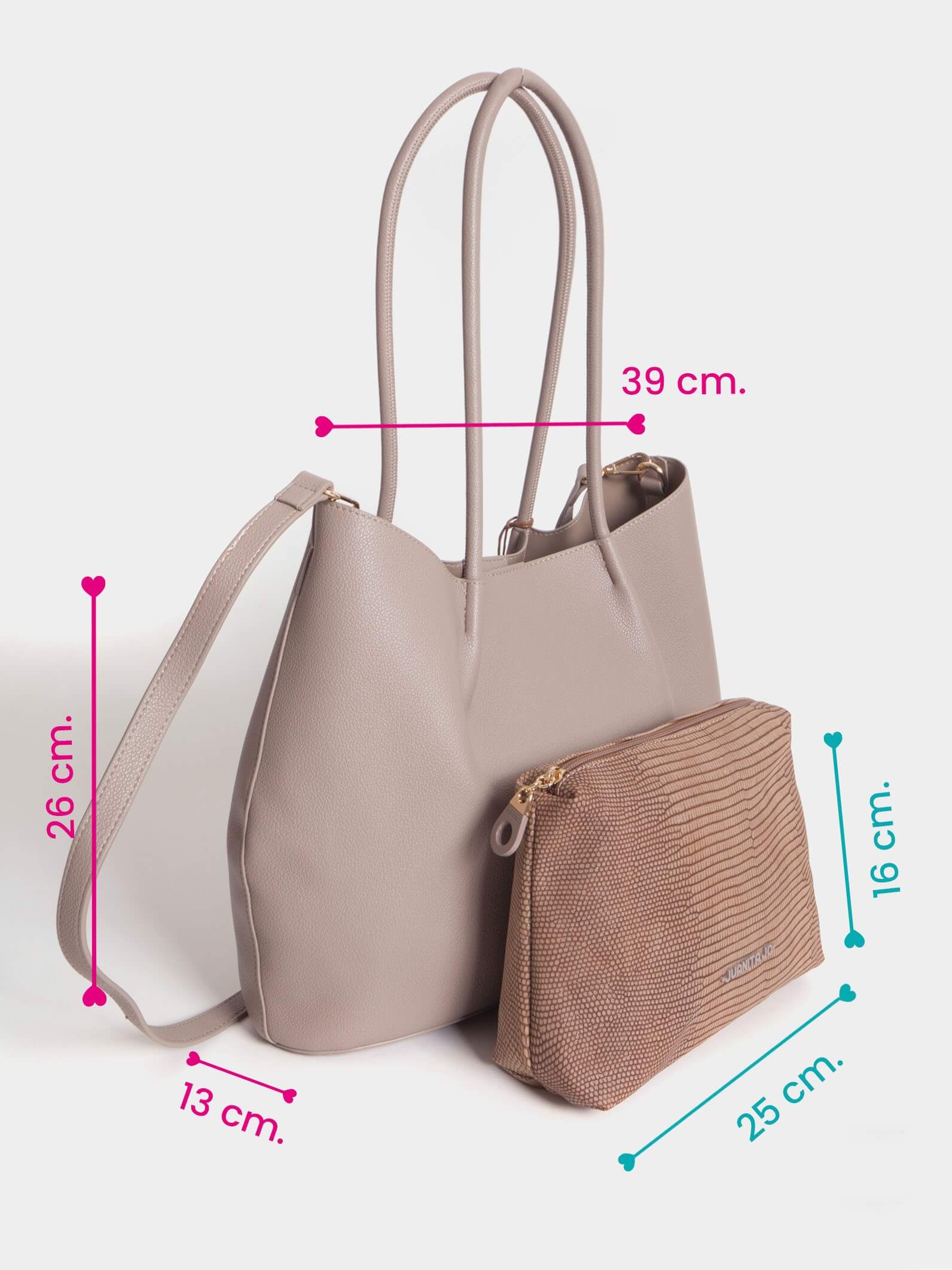 Cartera Shopper Visón Grande Alma