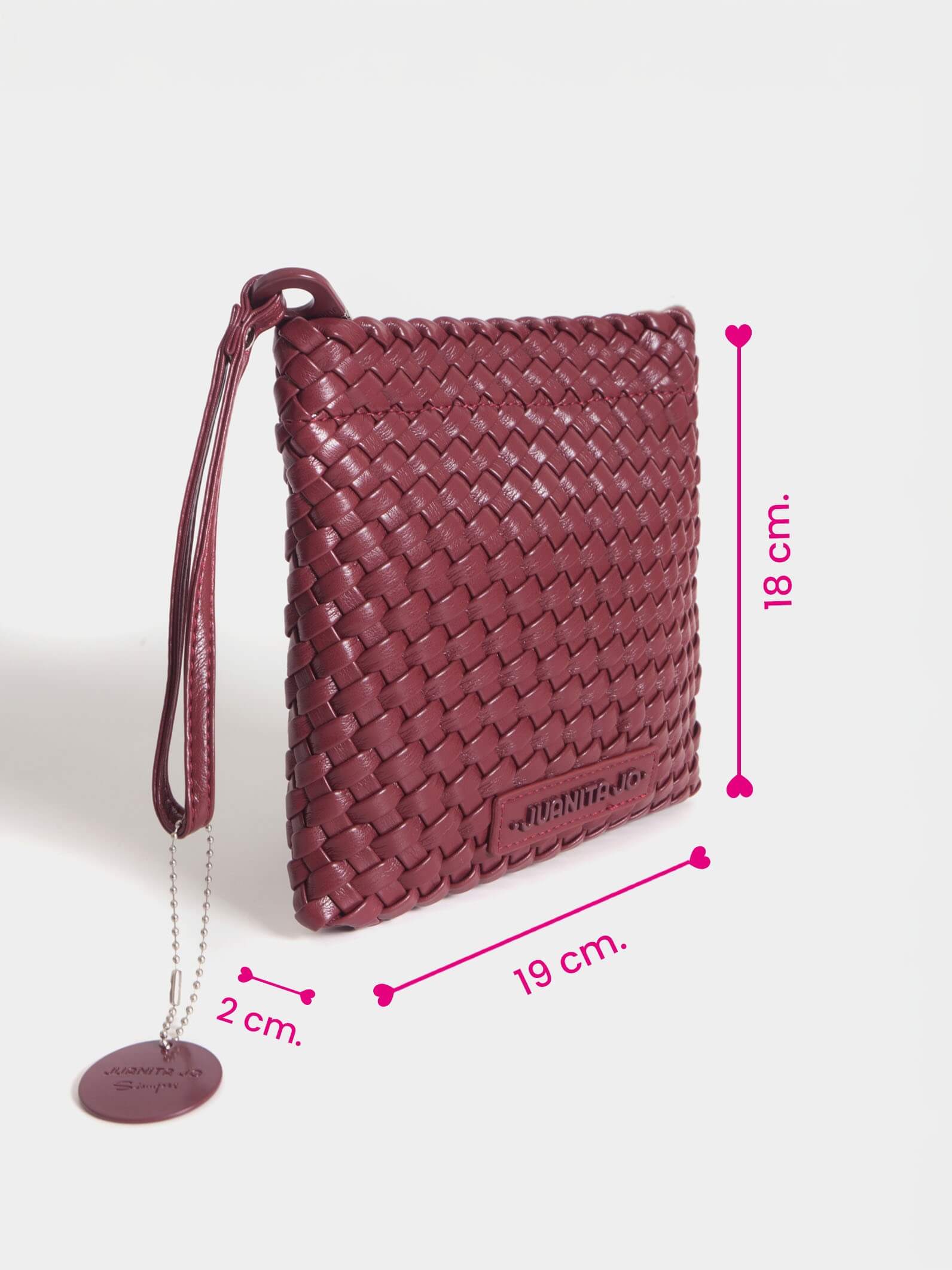 Pouch cuadrada  Bordó Lazo