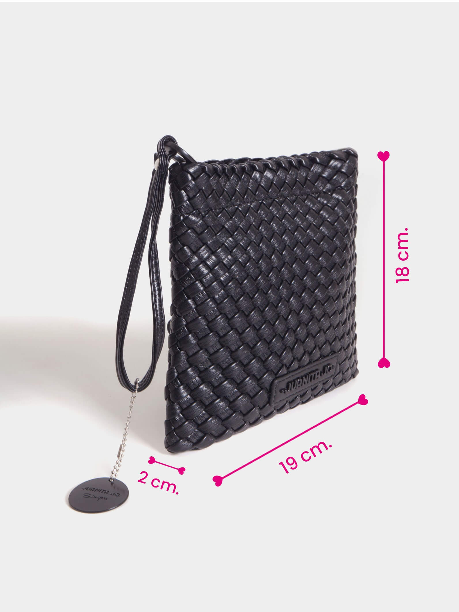 Pouch cuadrado Negro Lazo