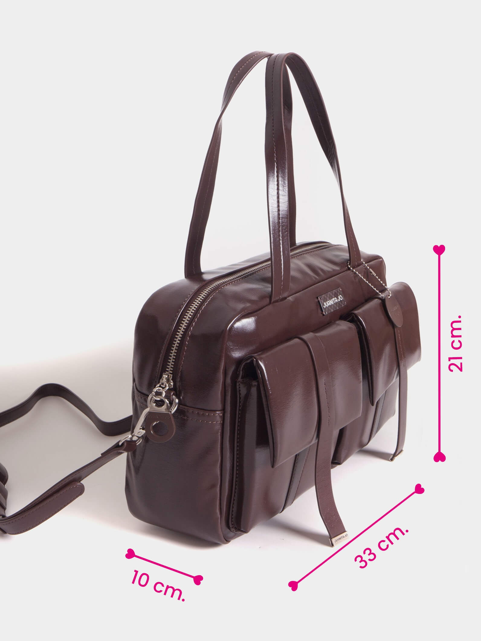 Cartera Grande color Cacao Roxie