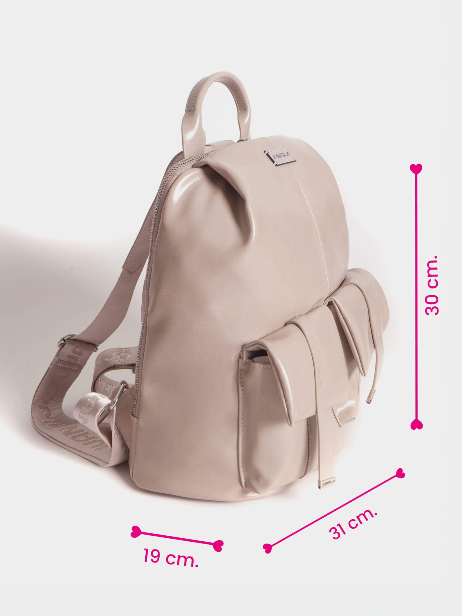 Mochila Visón efecto Charol Roxie