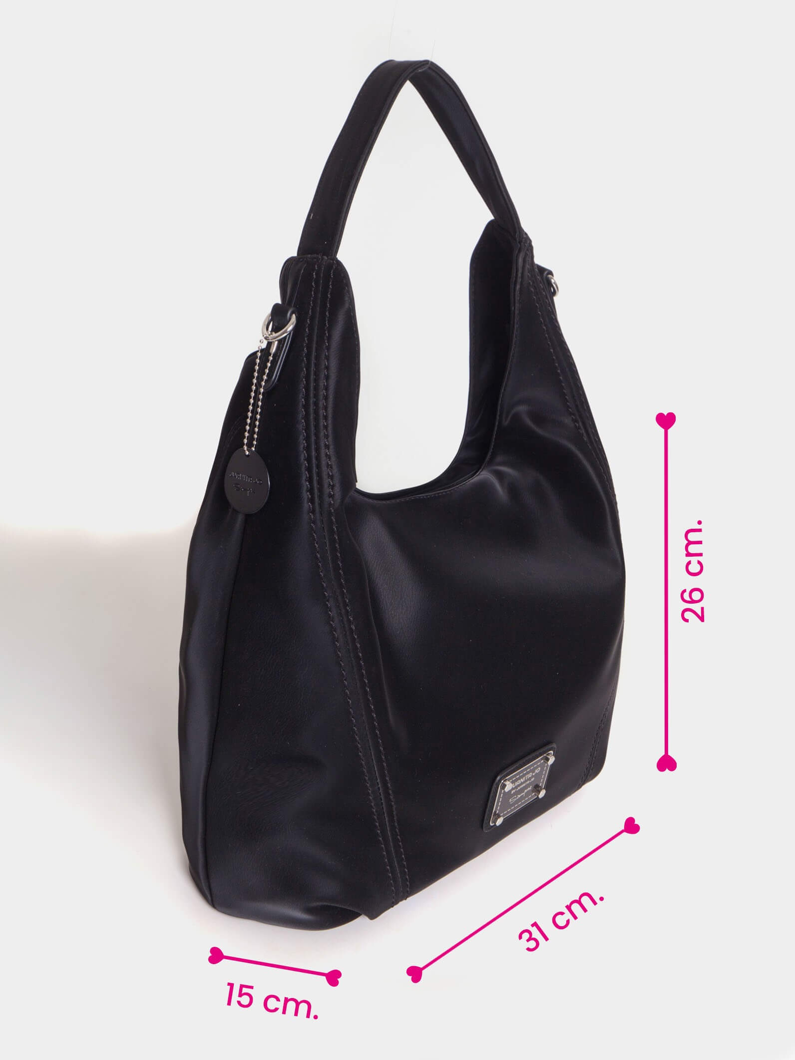 Cartera tipo Hobo Negra Mediana Nala