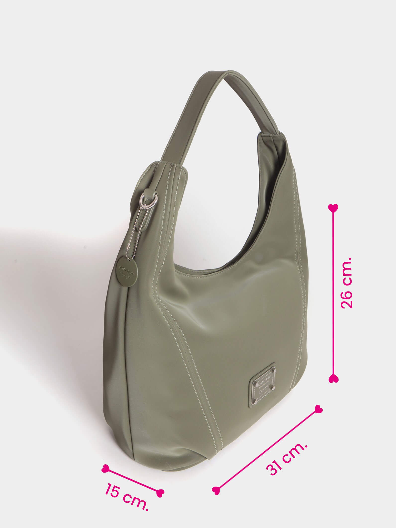 Cartera tipo Hobo Verde Mediana Nala