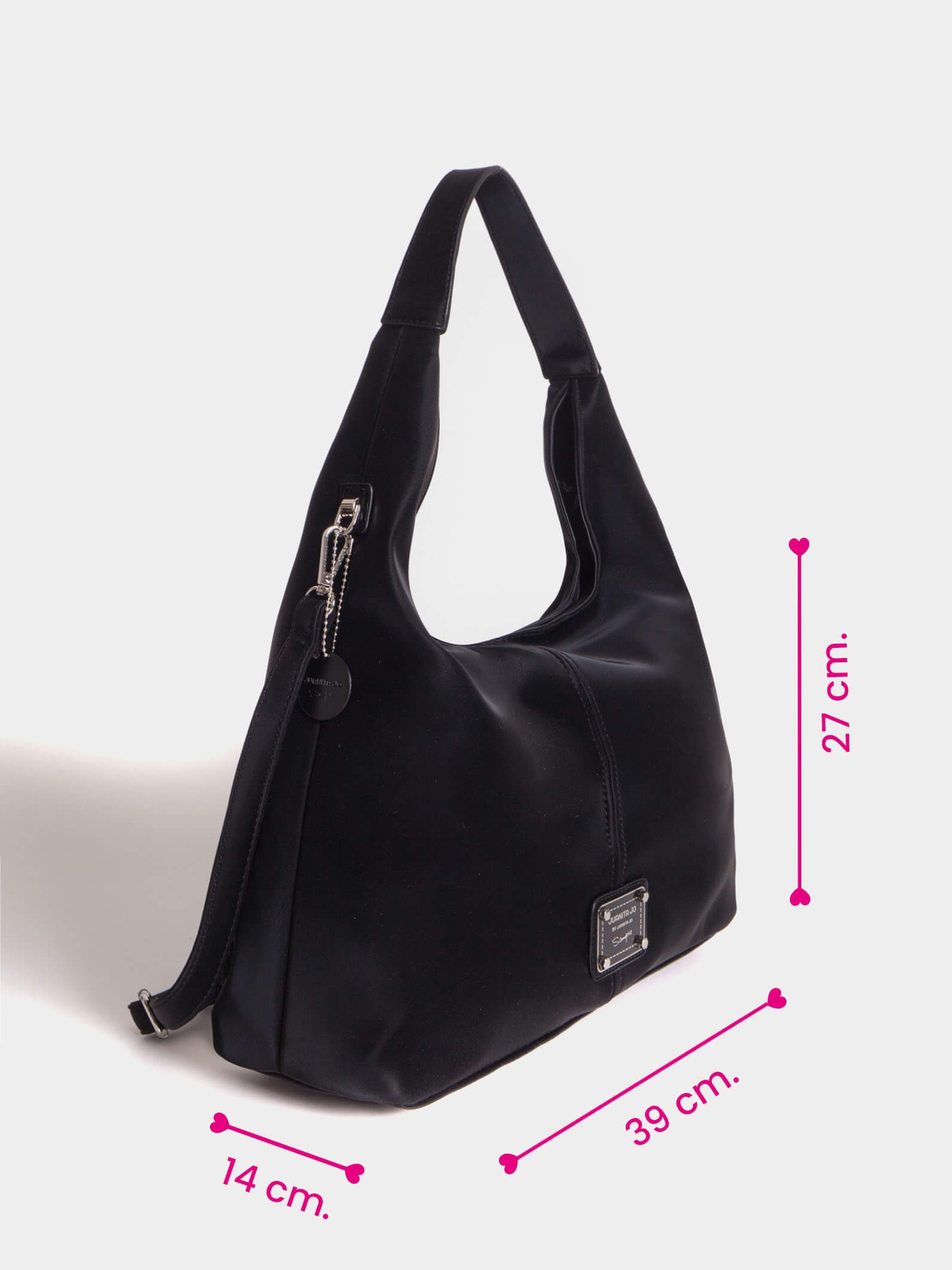 Cartera Negra tipo Hobo Grande Nala