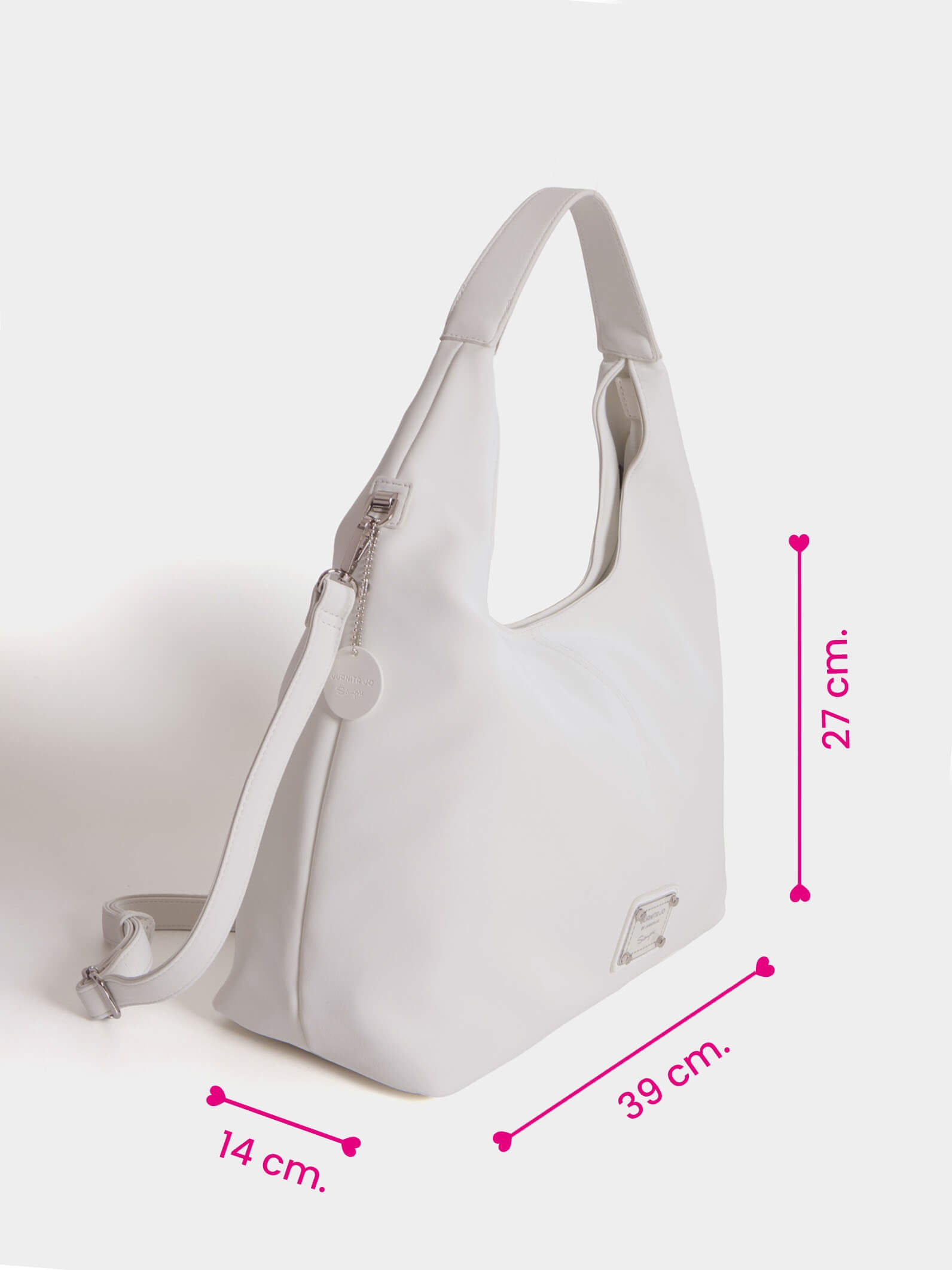 Cartera tipo Hobo Blanca Grande Nala