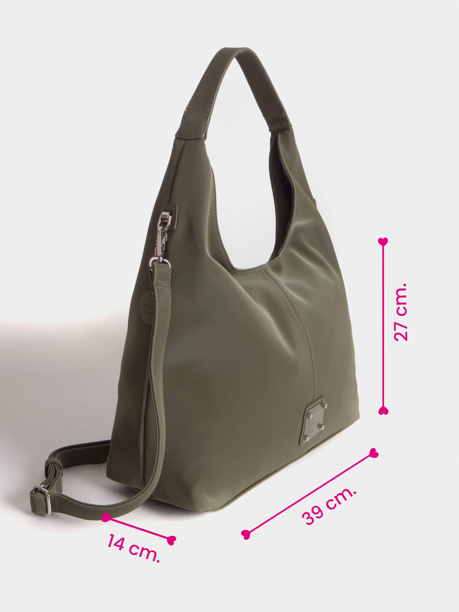 Cartera tipo Hobo Verde Grande Nala