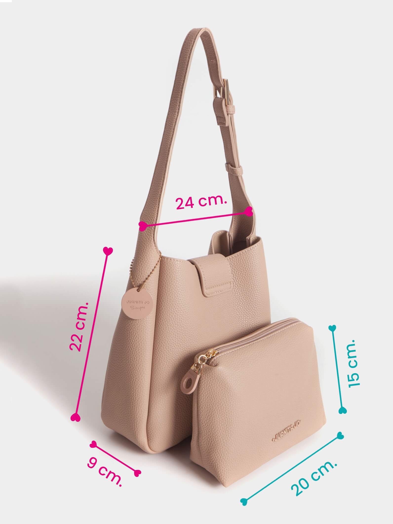 Cartera Camel tipo Bucket Chica Lina