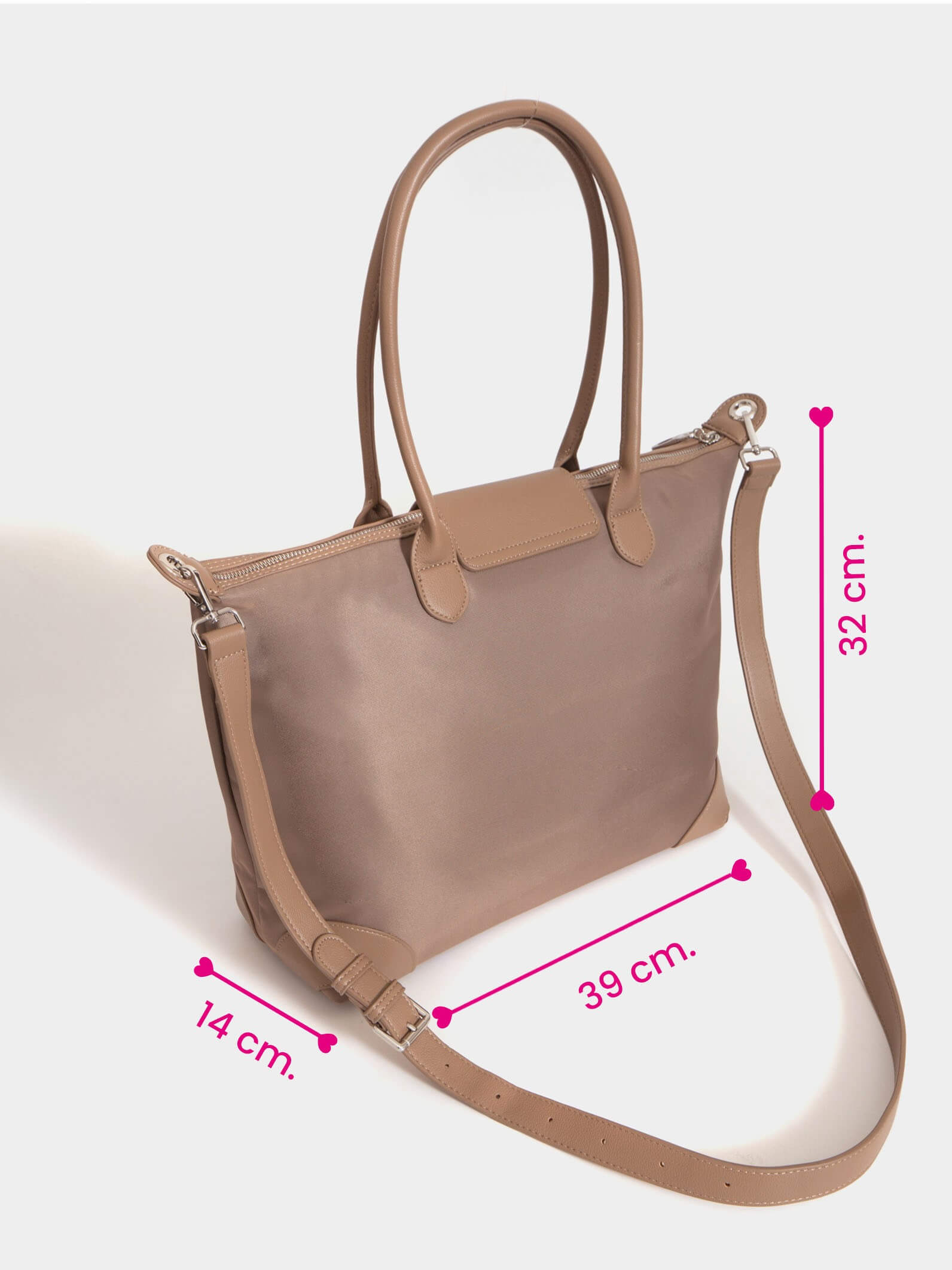 Cartera tipo Maletín Porta Notebook 14" Visón Mara