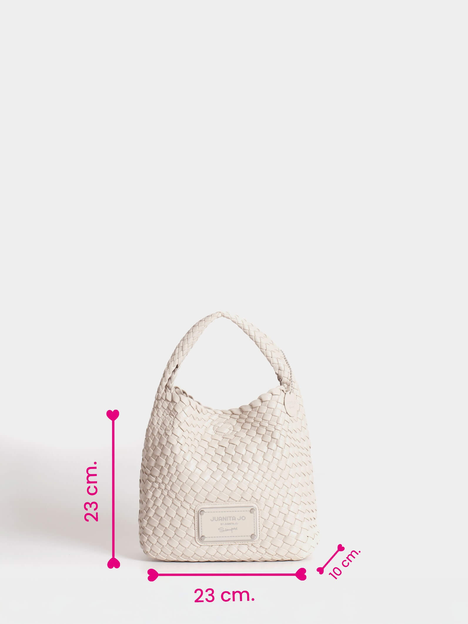 Cartera Chica color Crema Lazo