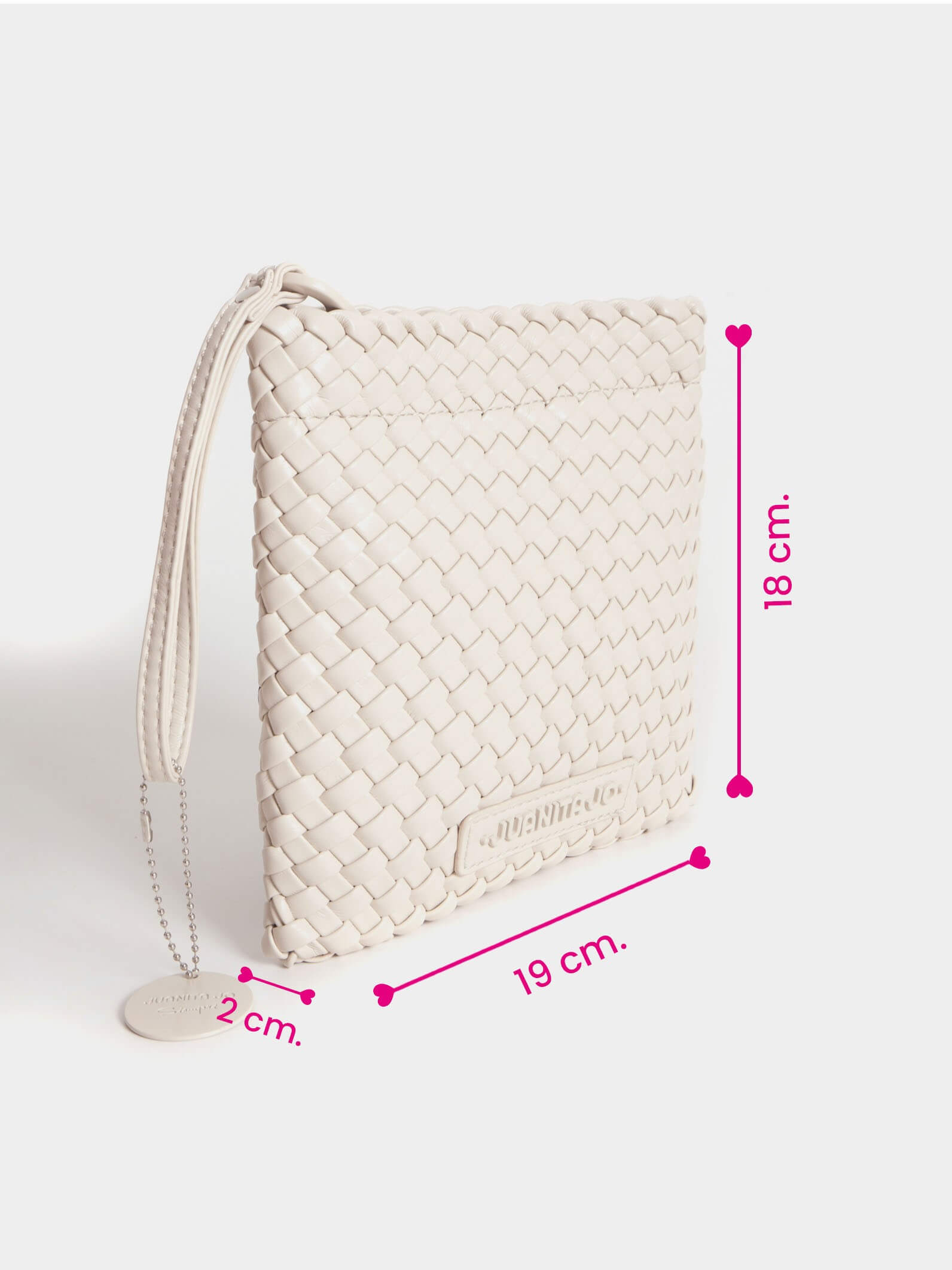 Pouch cuadrado Crema Lazo