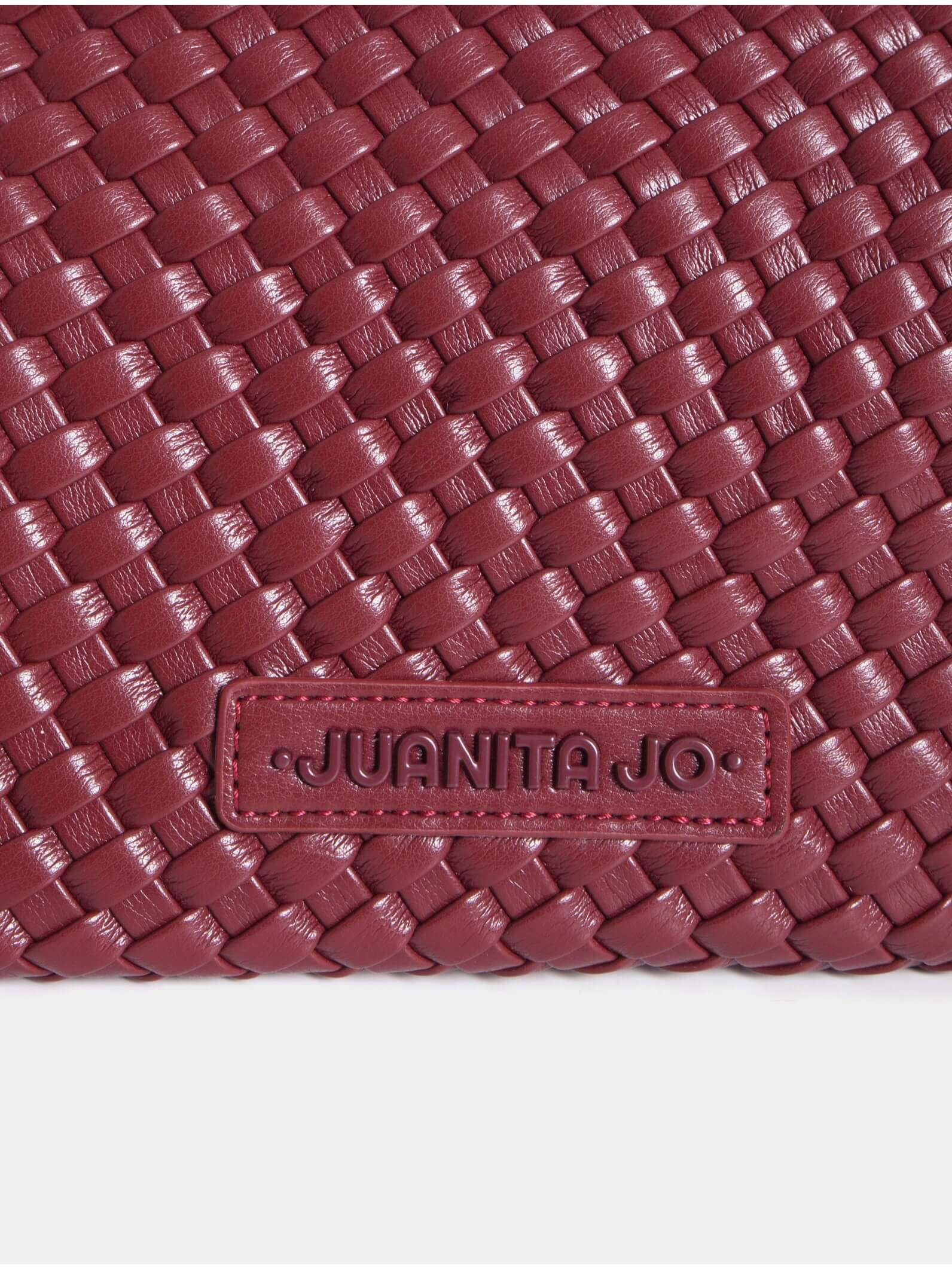 Set Lazo: Cartera mediana + Sobre pouch rectangular Bordó
