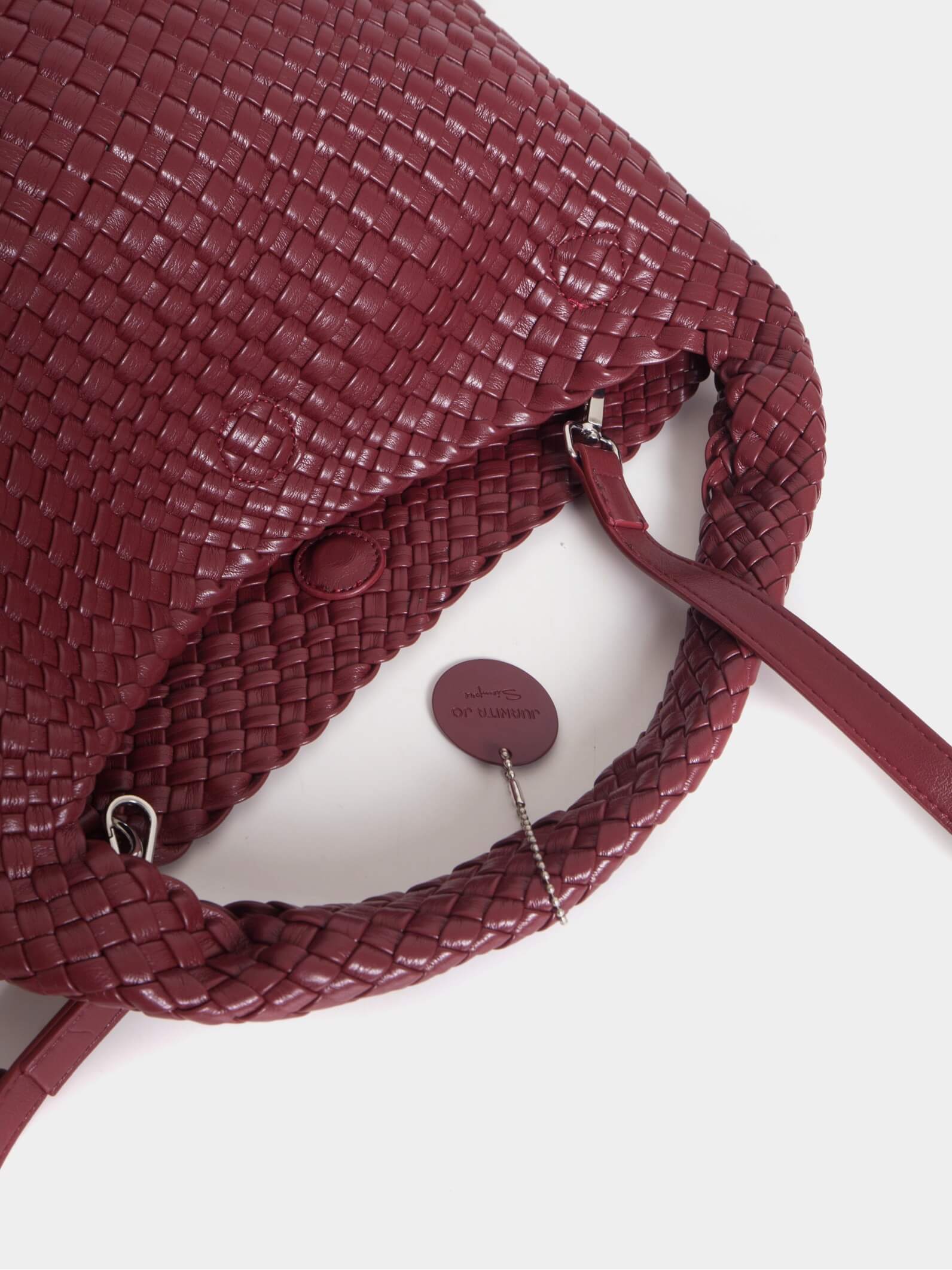 Set Lazo: Cartera mediana + Sobre pouch rectangular Bordó