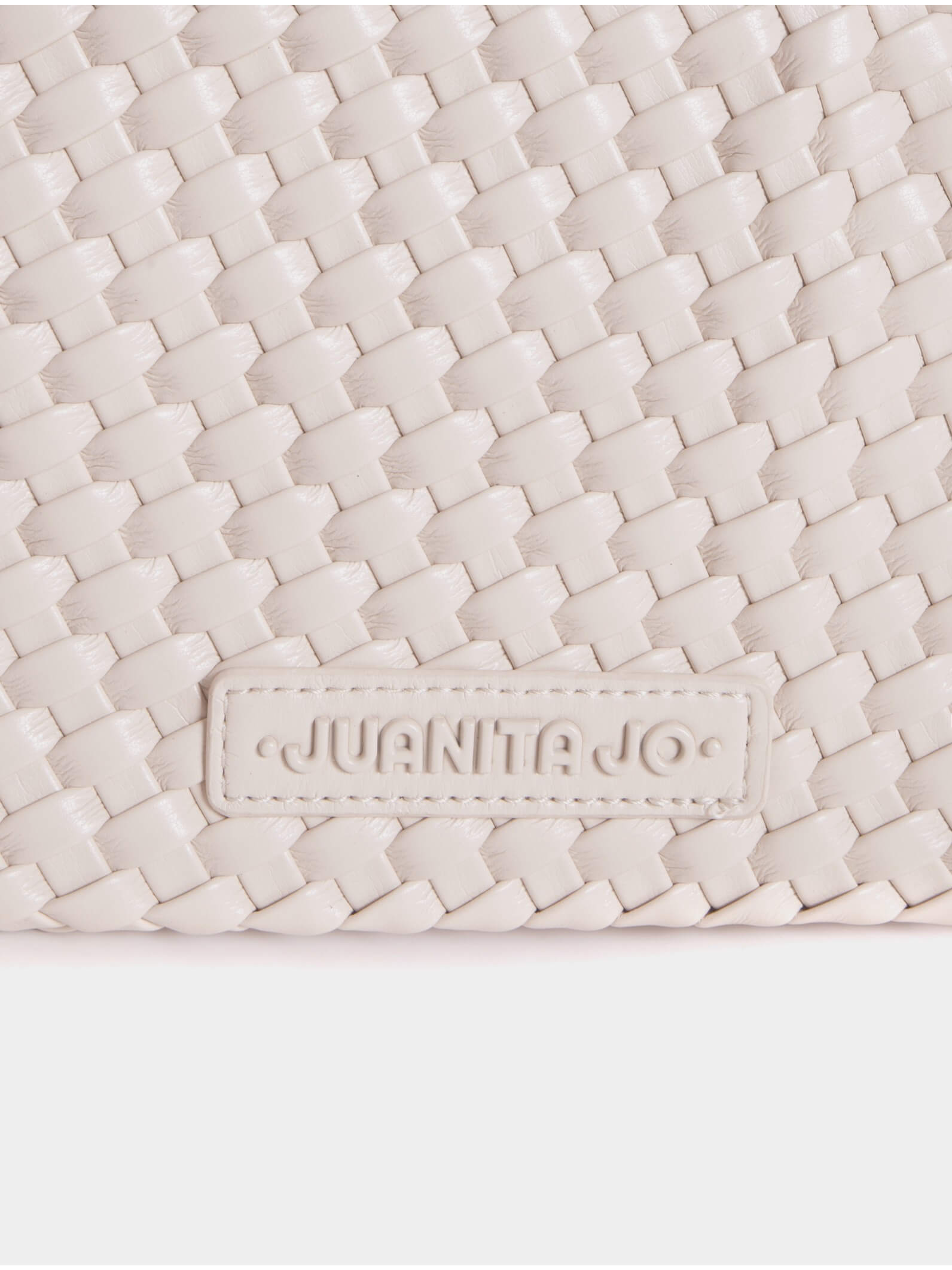Set Lazo: Cartera mediana + Sobre pouch rectangular Crema