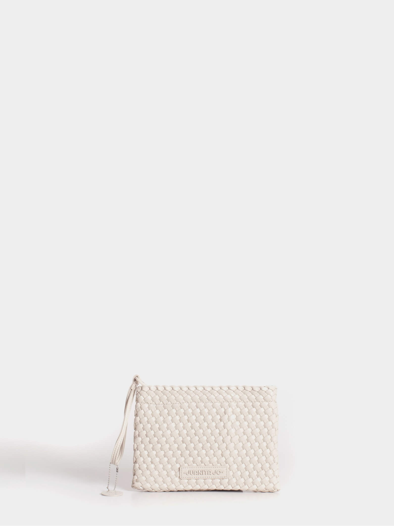 Set Lazo: Cartera mediana + Sobre pouch rectangular Crema