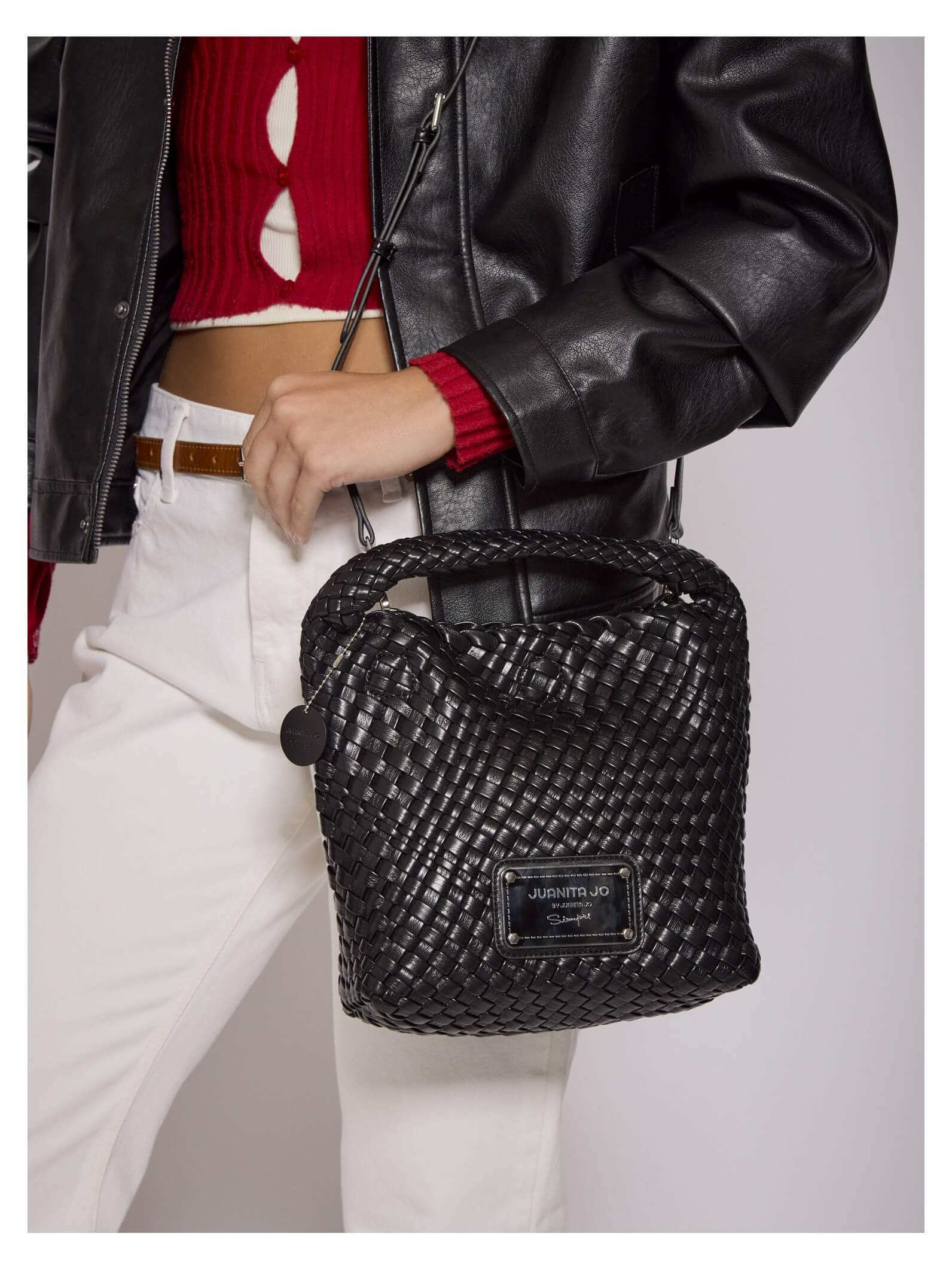 Set Lazo: Cartera chica + Sobre pouch cuadrado Negro