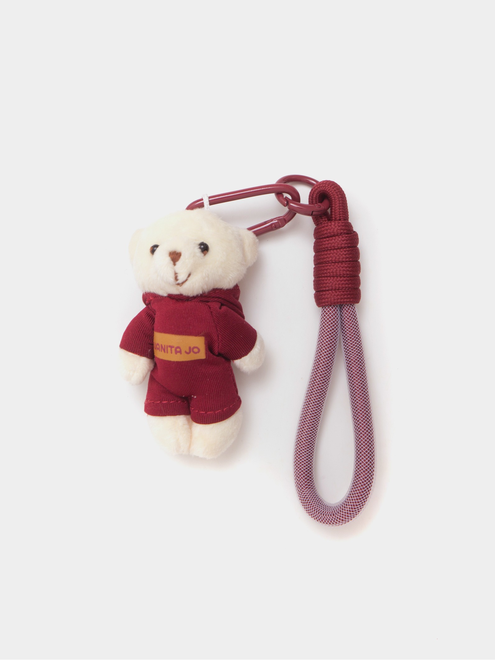 Llavero Charm Oso Peluche Bordó Feli