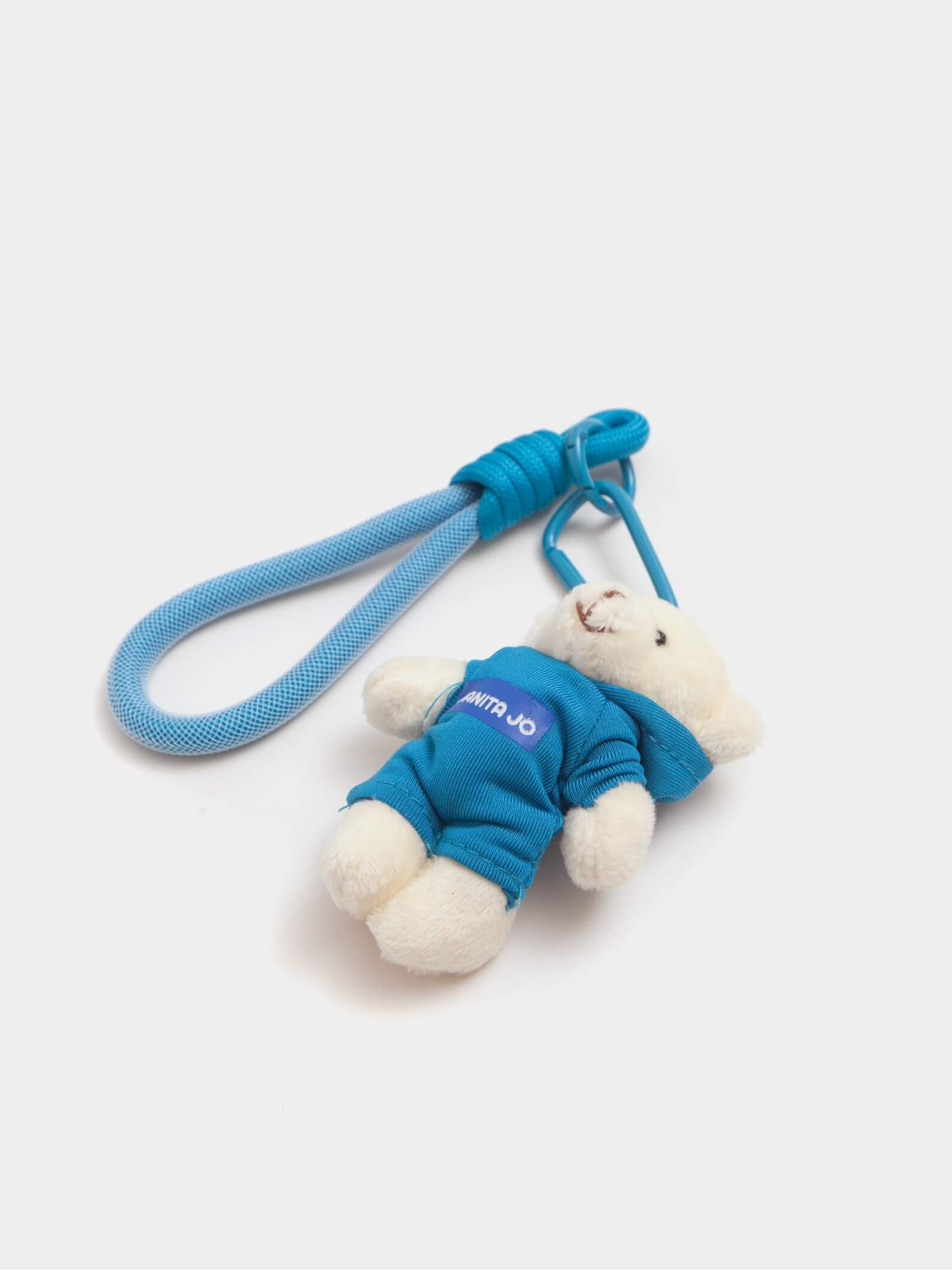 Llavero Charm Oso Peluche Celeste Manu