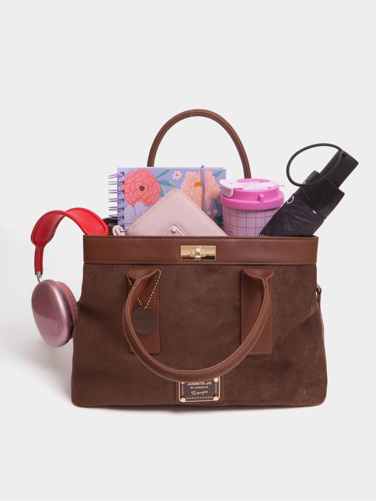 Cartera de Mano Marrón Virginia