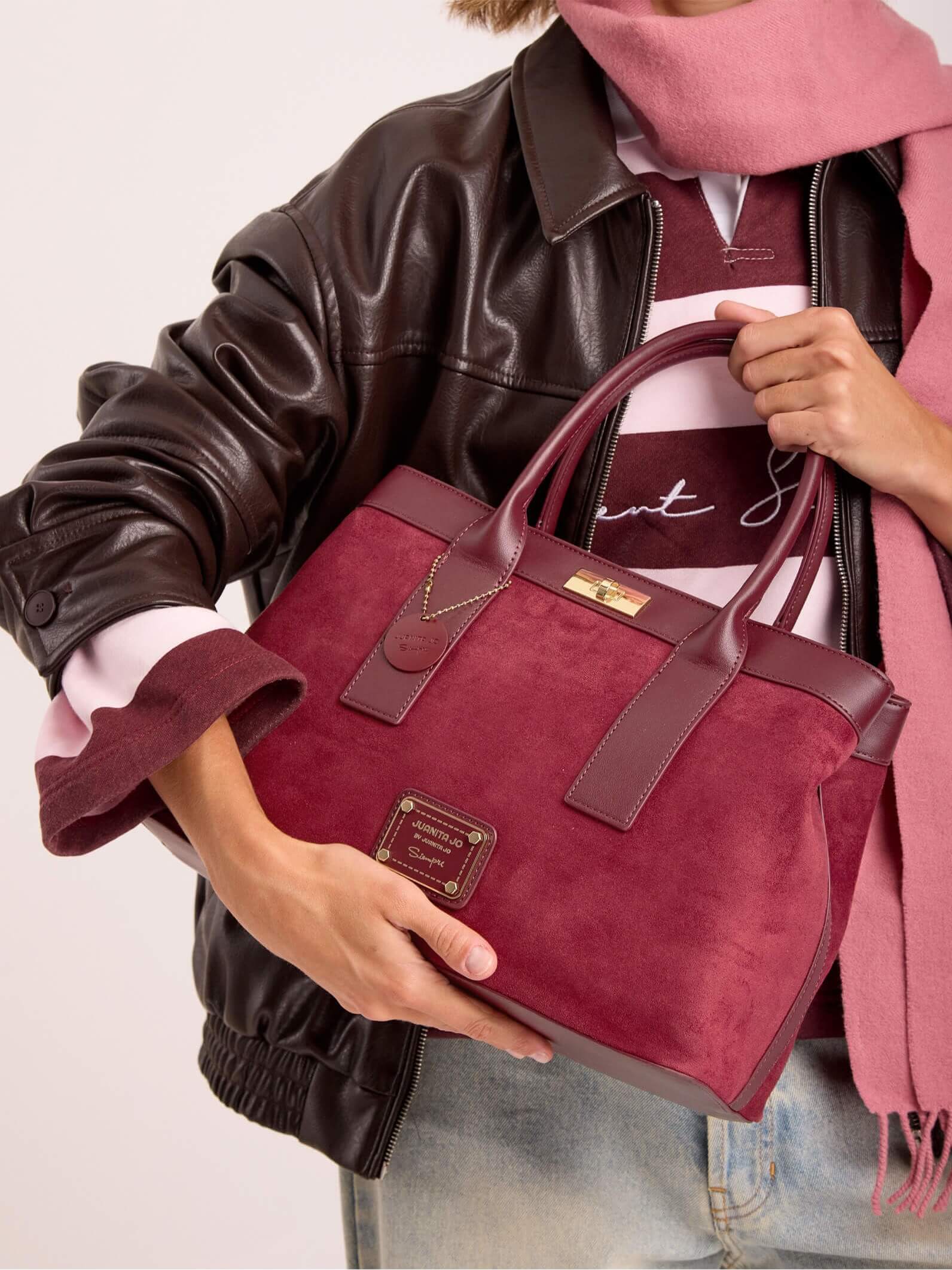 Cartera de Mano Bordó Virginia
