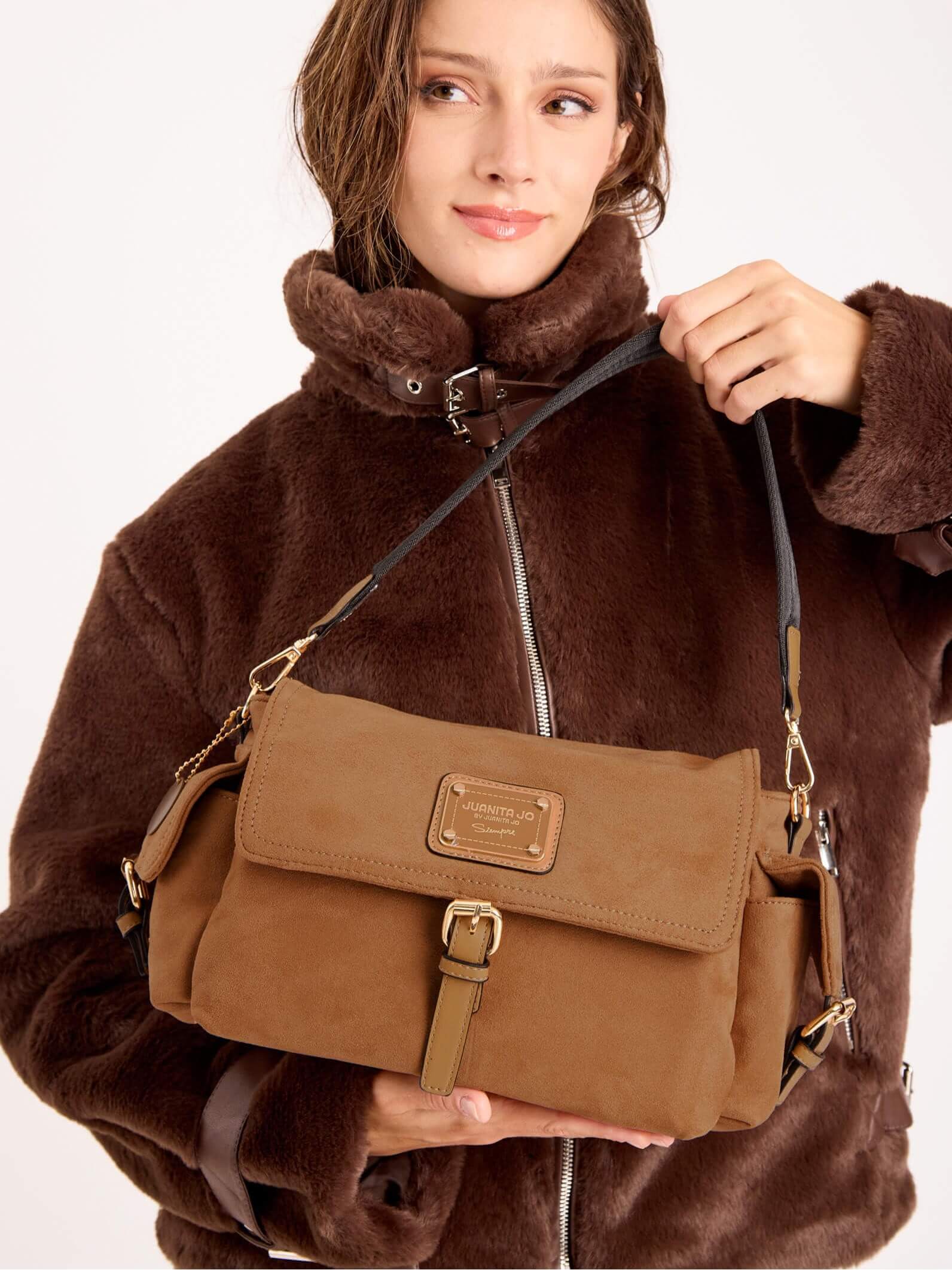 Cartera y Bandolera Camel Montana