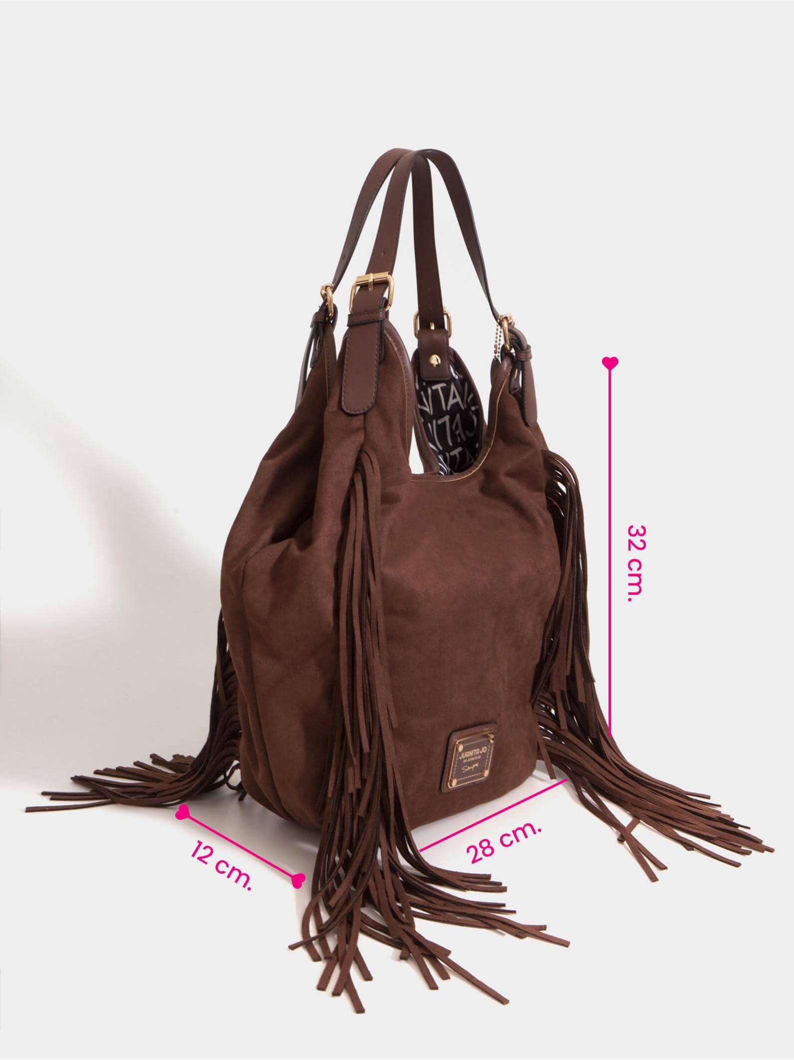 Cartera Flecos Mediana Chocolate Montana