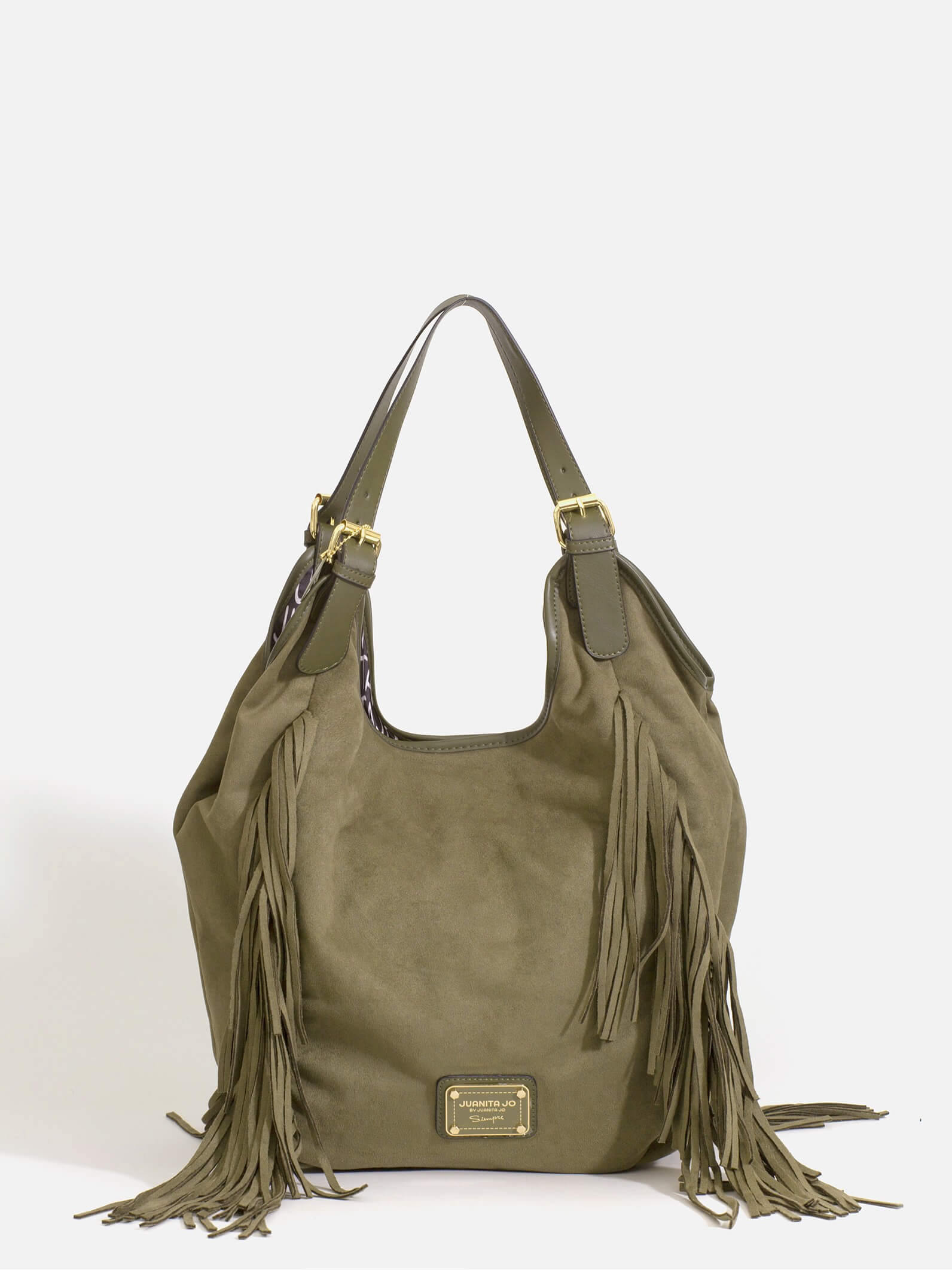 Cartera Flecos Mediana Verde Montana