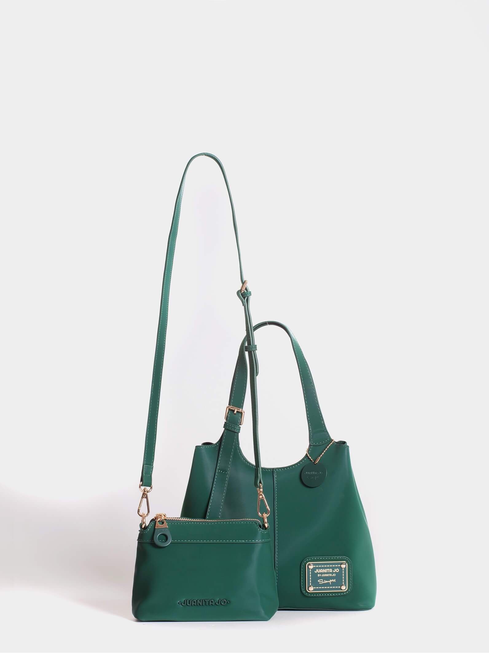 Cartera de mano y Minibag Meryl Verde