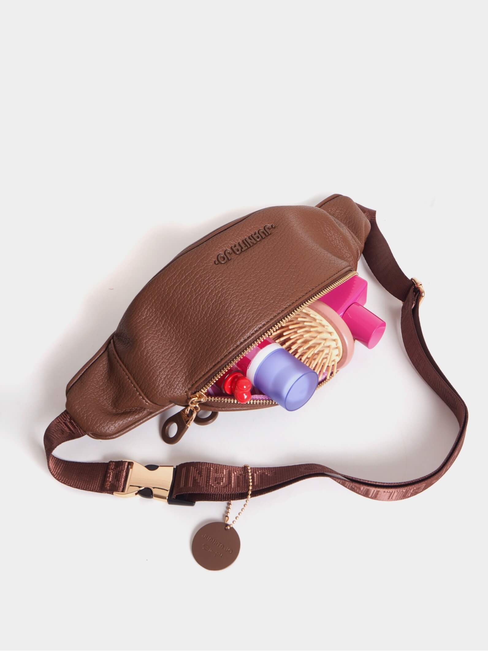 Riñonera Marrón Revel con bolsillo antirrobo