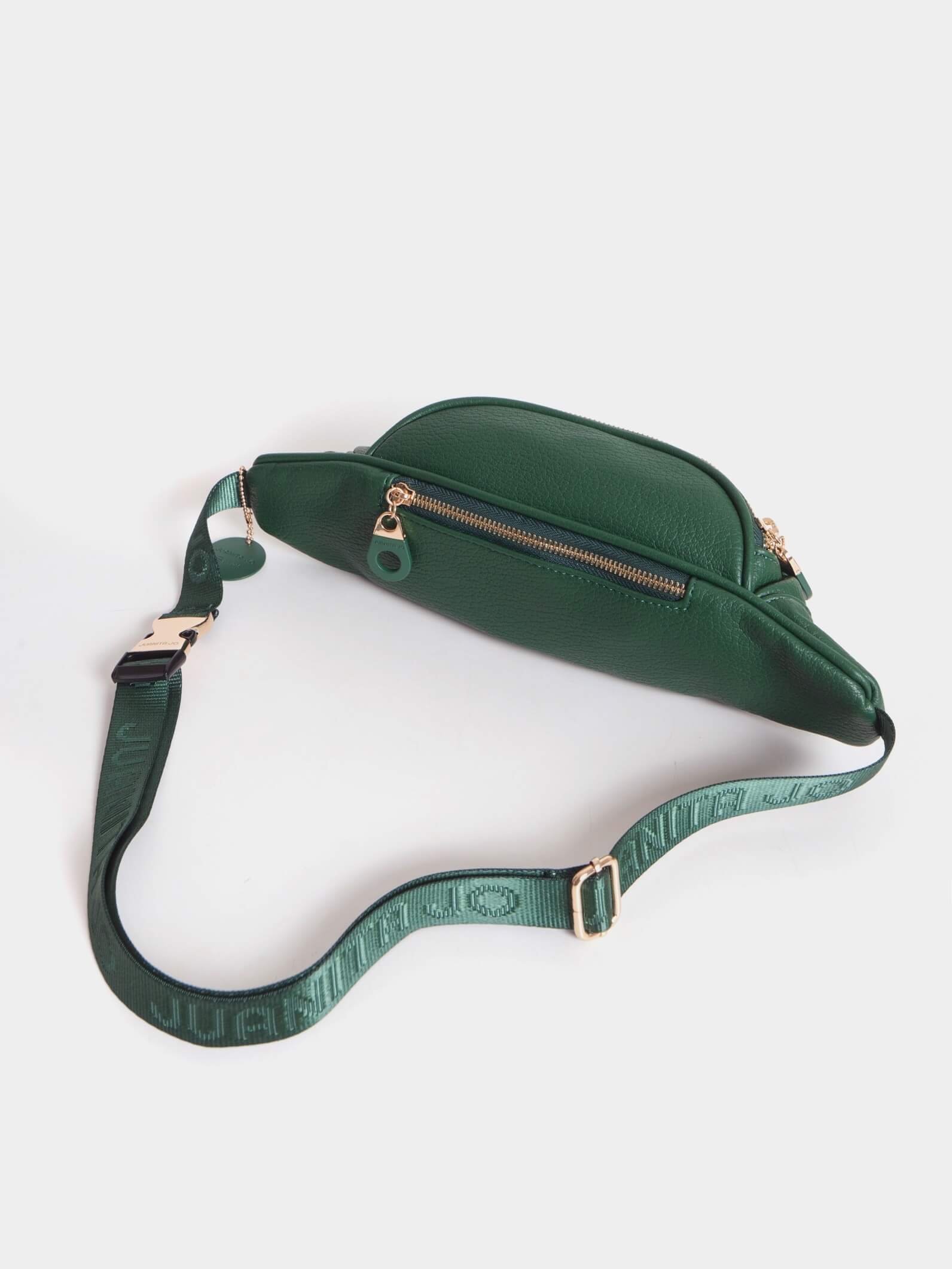 Riñonera Verde Revel con bolsillo antirrobo