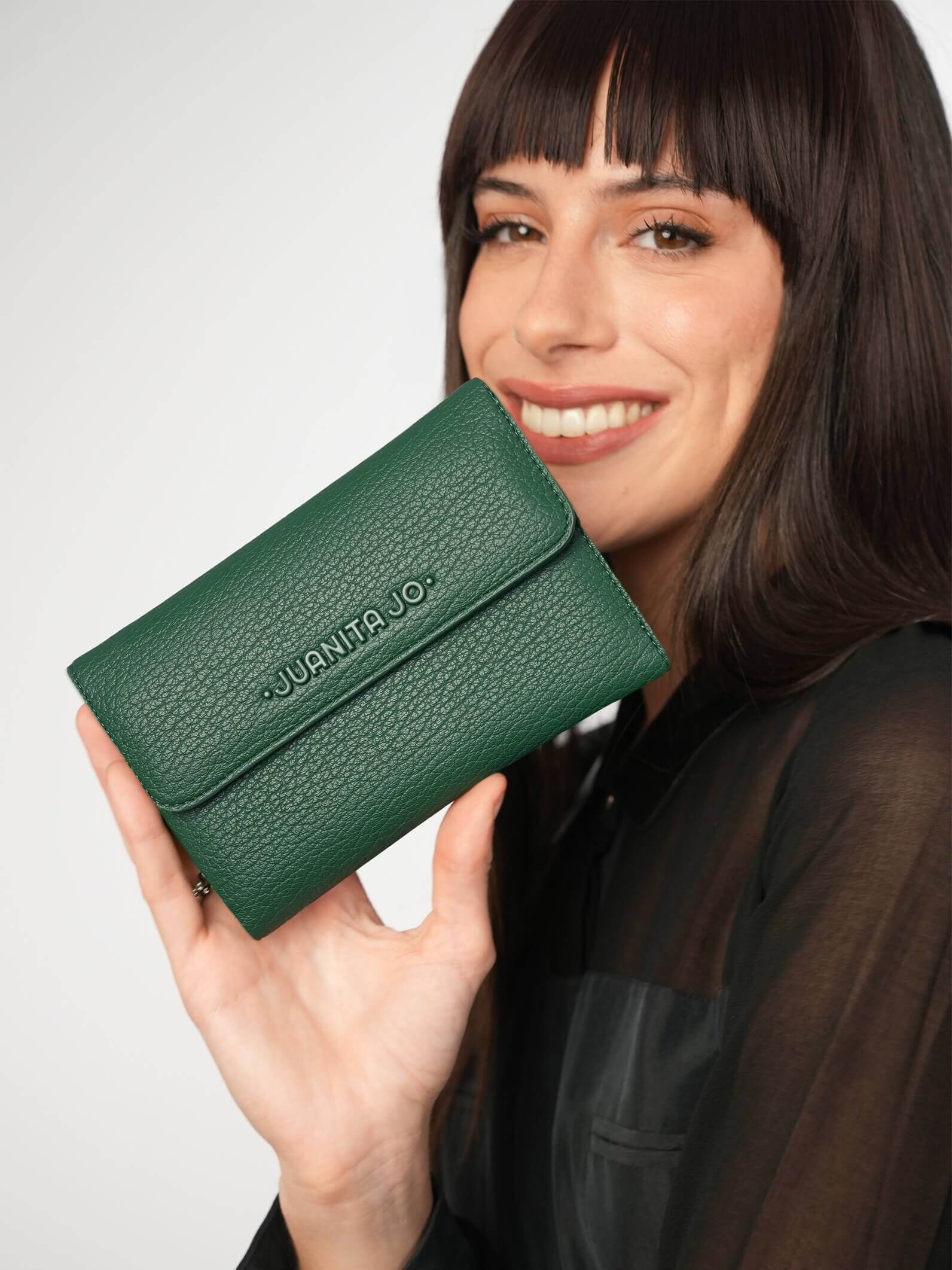 Billetera mediana Verde