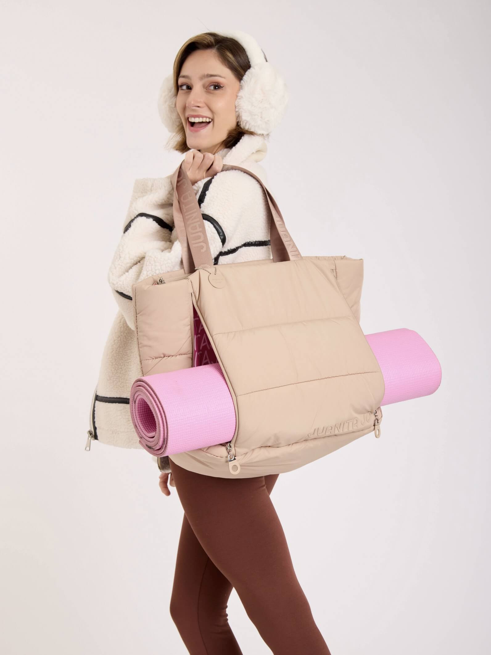 Cartera puffer visón Caro
