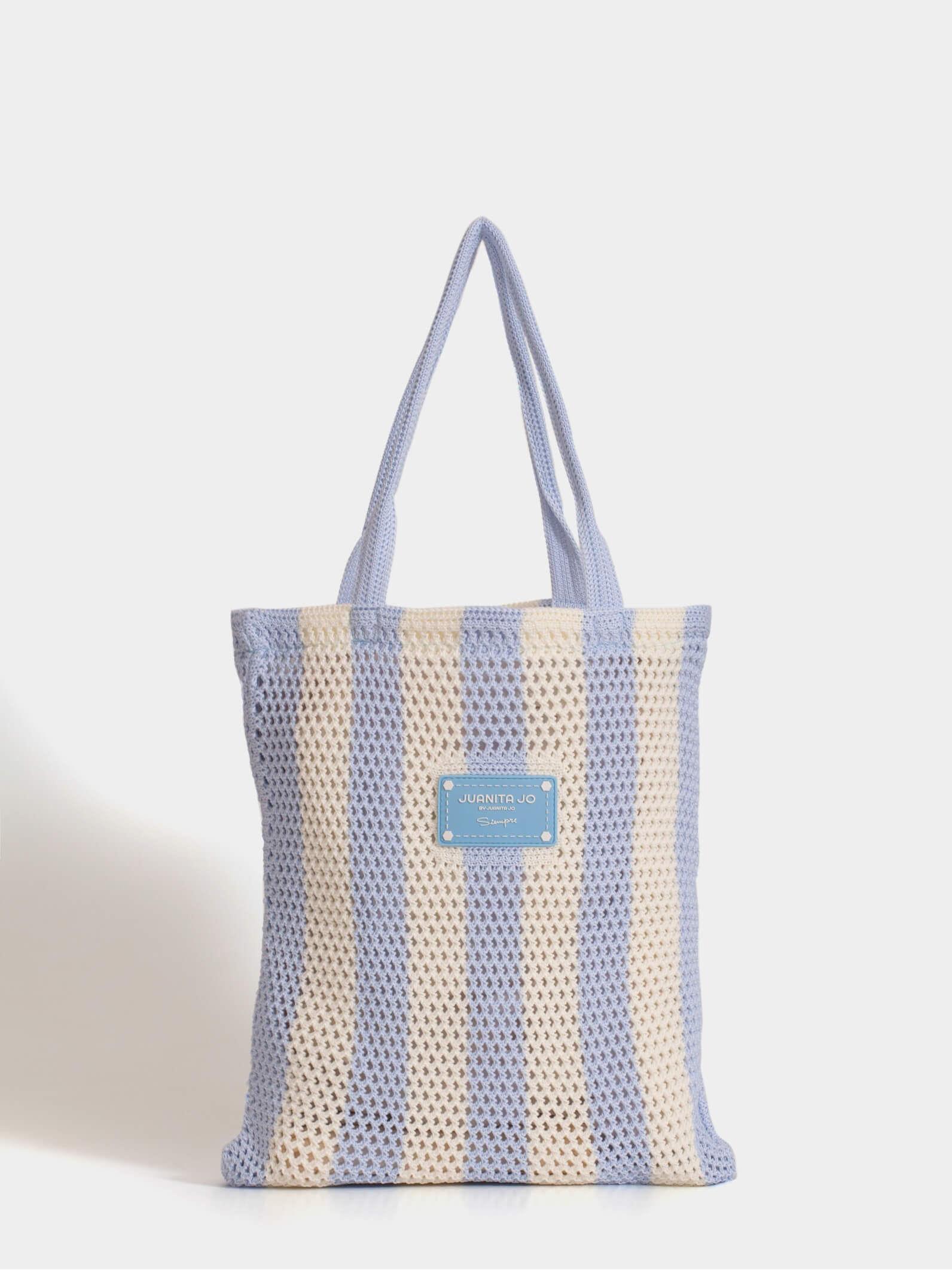 Tote Bag Tejida Celeste Argentina