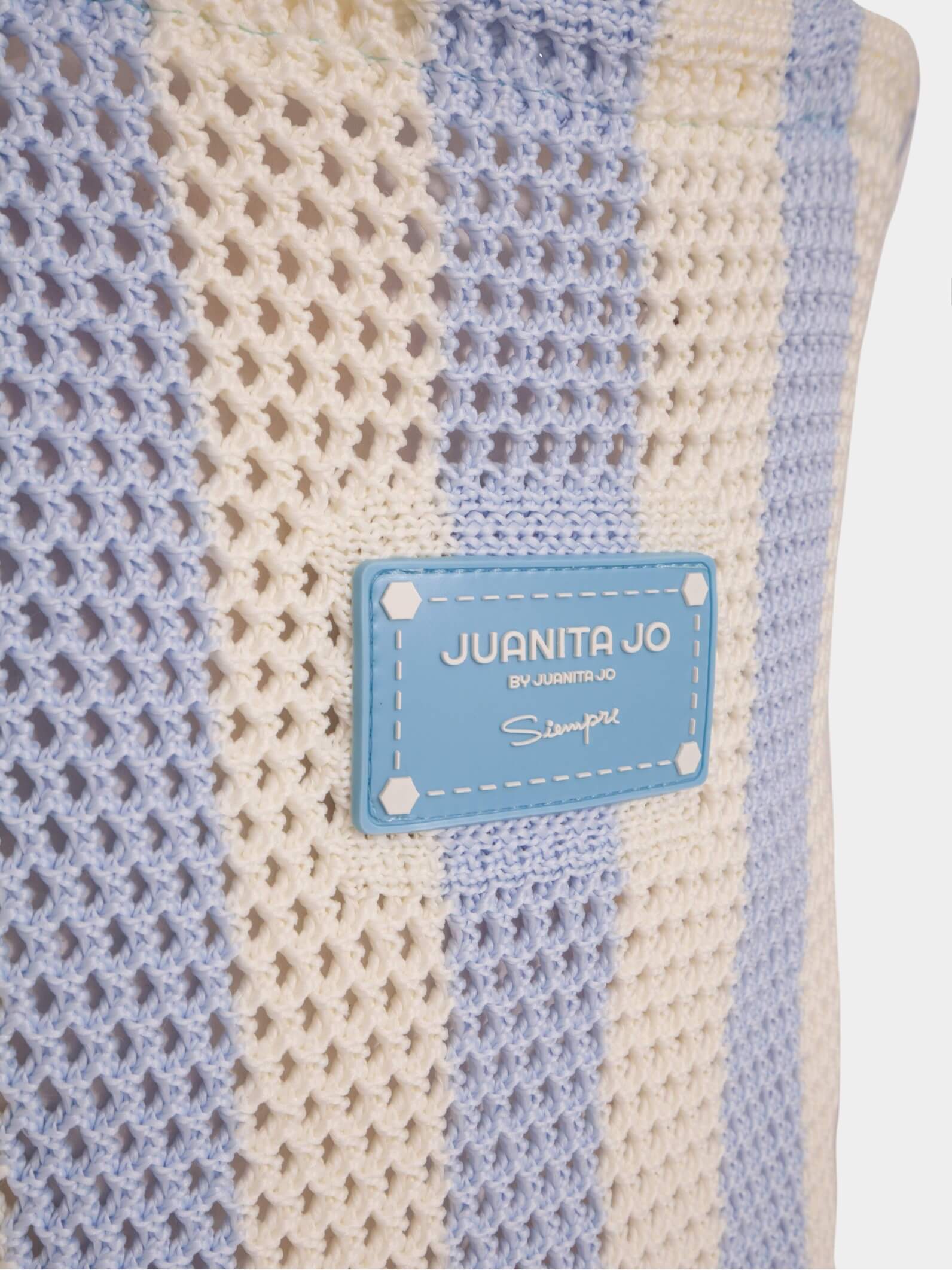 Tote Bag Tejida Celeste Argentina