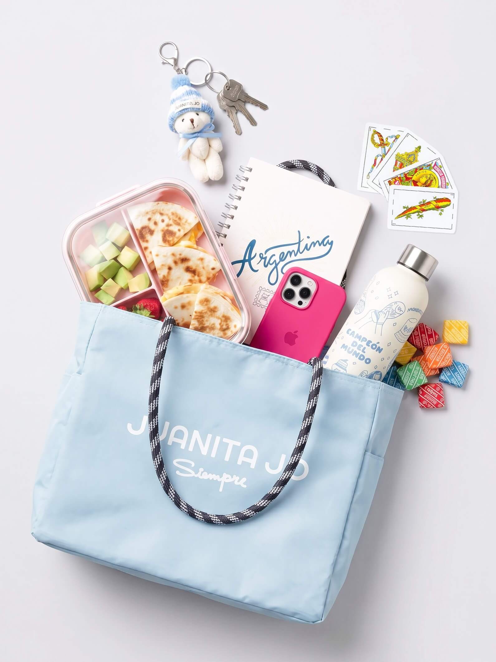 Tote Bag de Novytex Mediana Celeste Buenos Aires