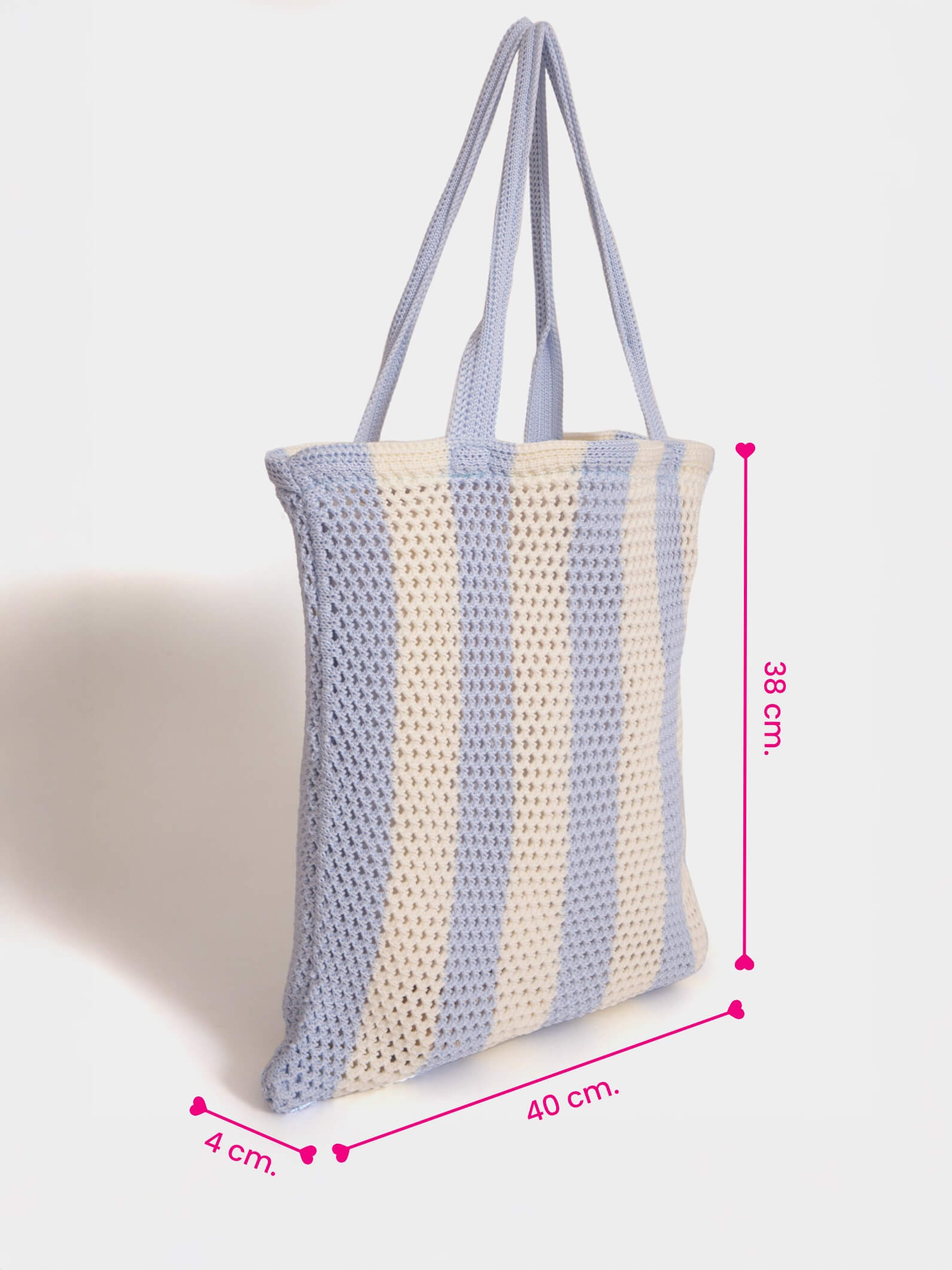 Tote Bag Tejida Celeste Argentina
