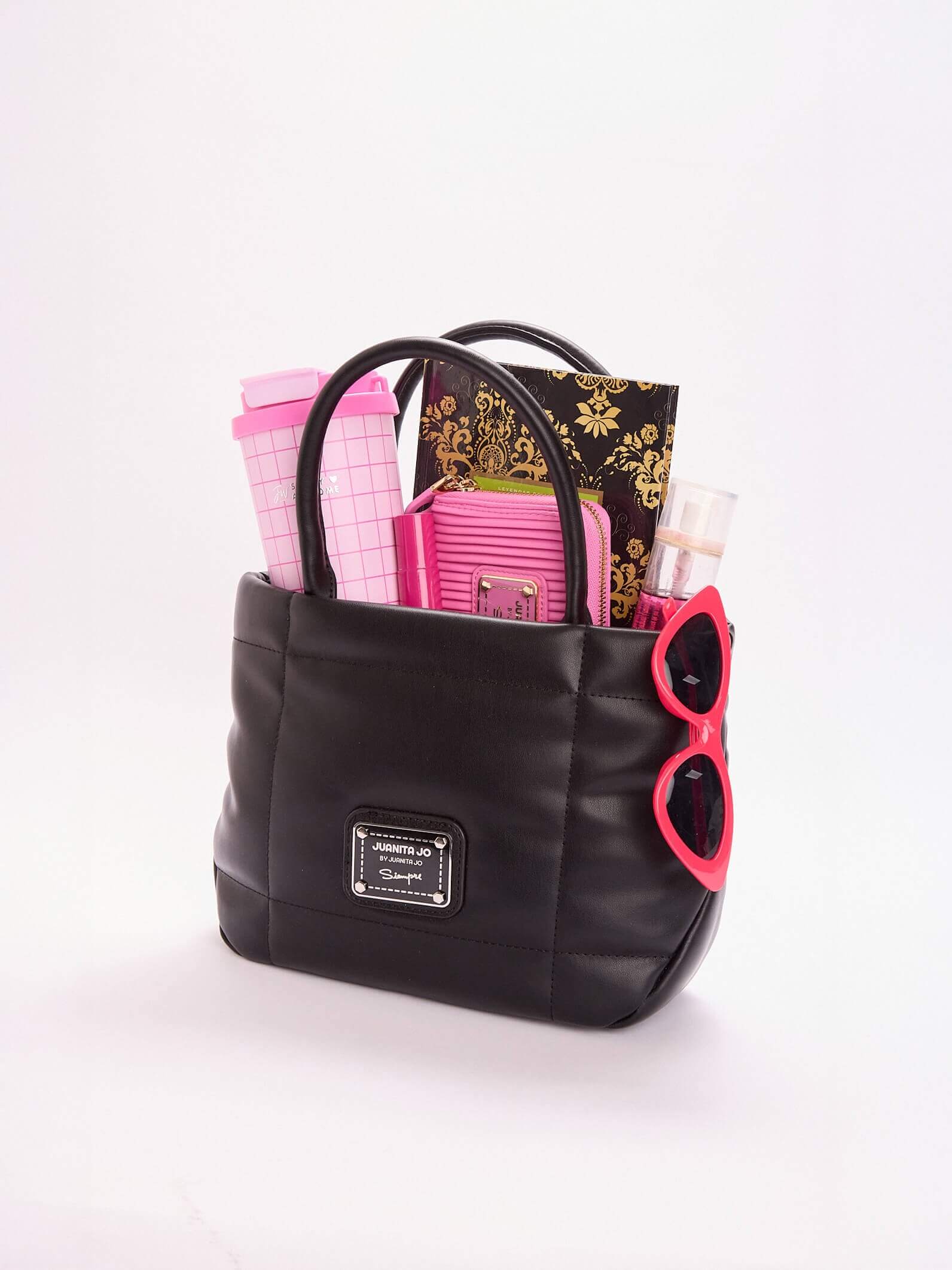 Cartera Negra Chica Puffer