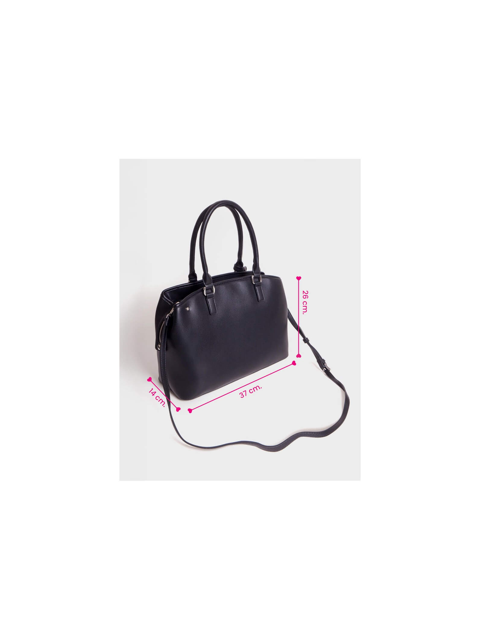 Cartera de mano grande Venecia Negro