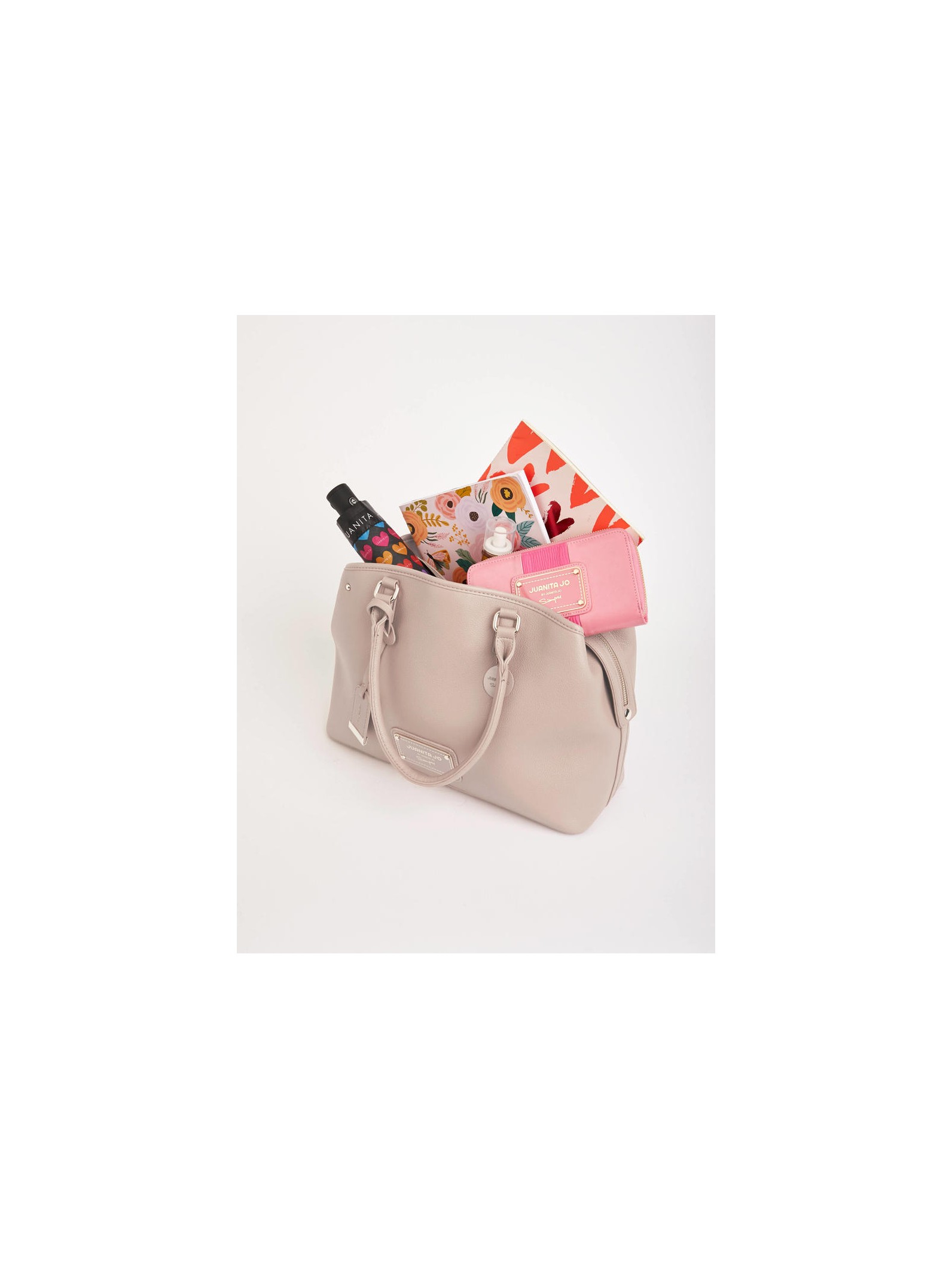 Cartera de mano grande Venecia Visón