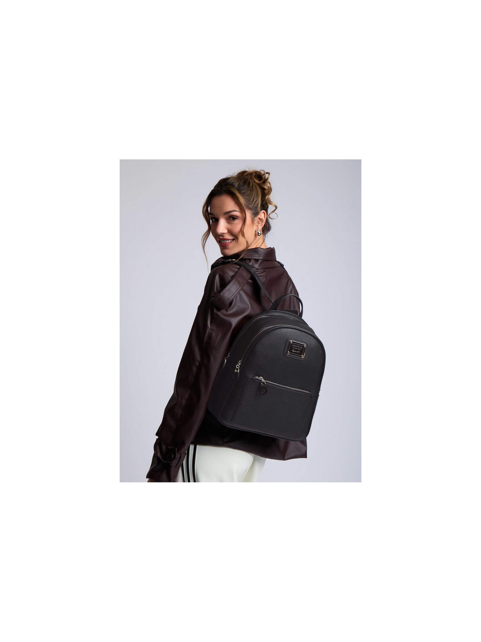 Mochila Ayse mediana Negro