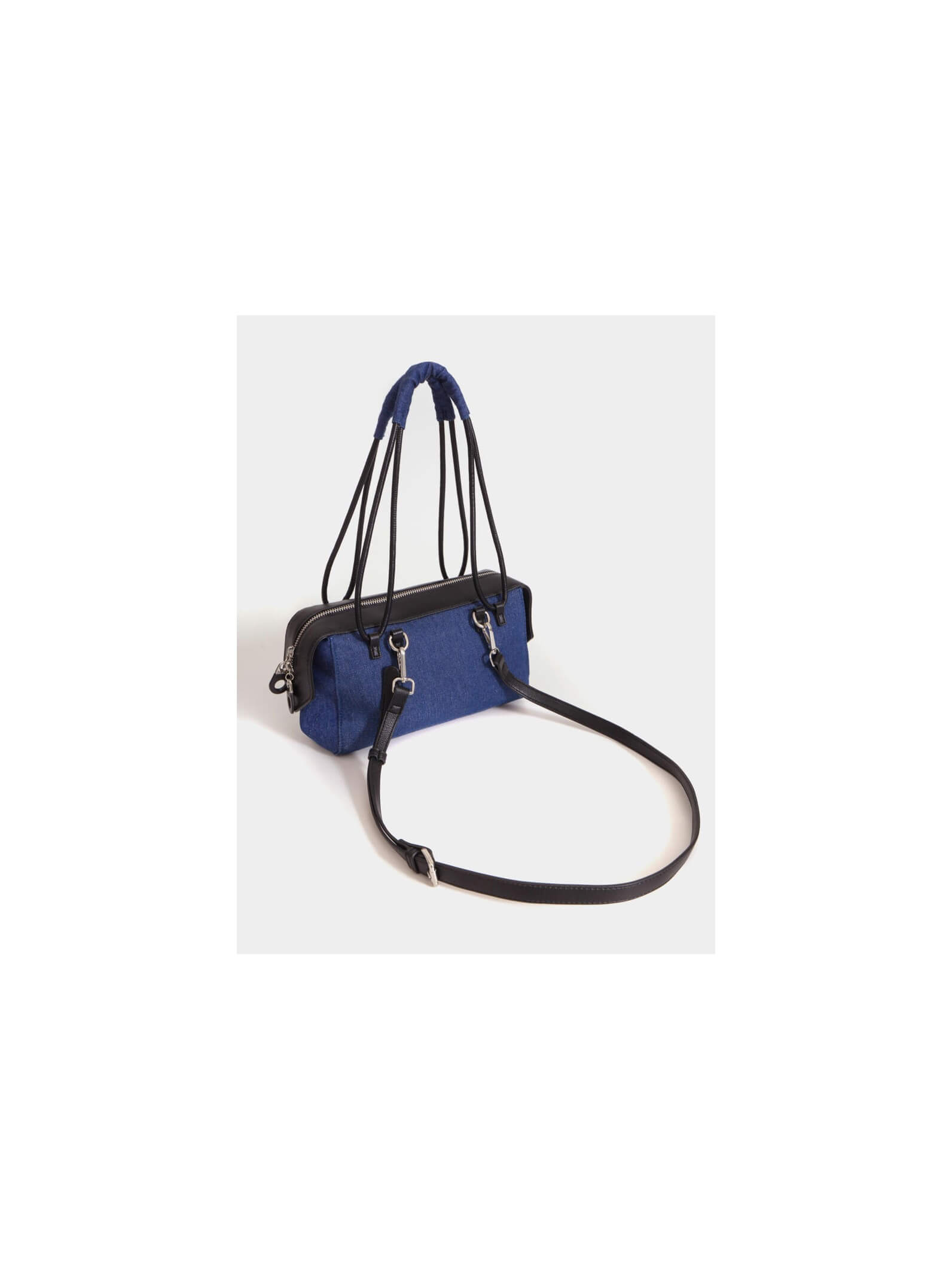 Baguette denim jessie azul y negro
