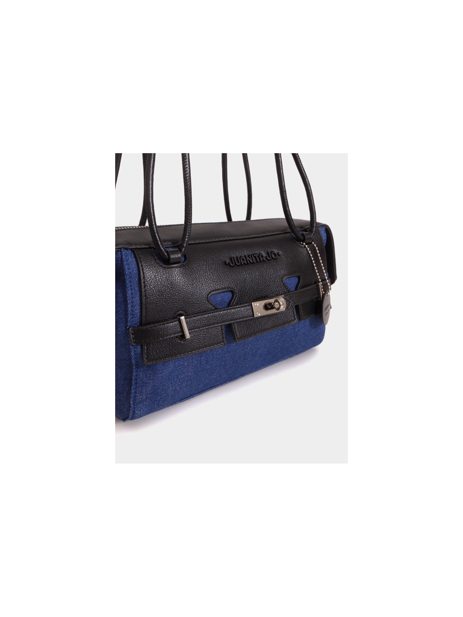 Baguette denim jessie azul y negro
