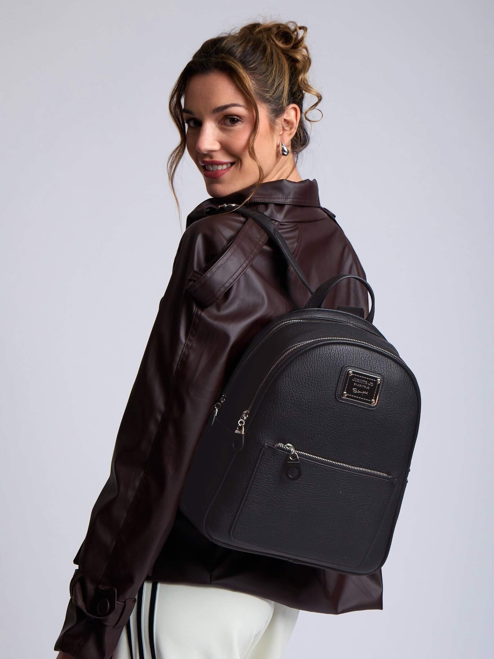 Mochila Ayse mediana Negro